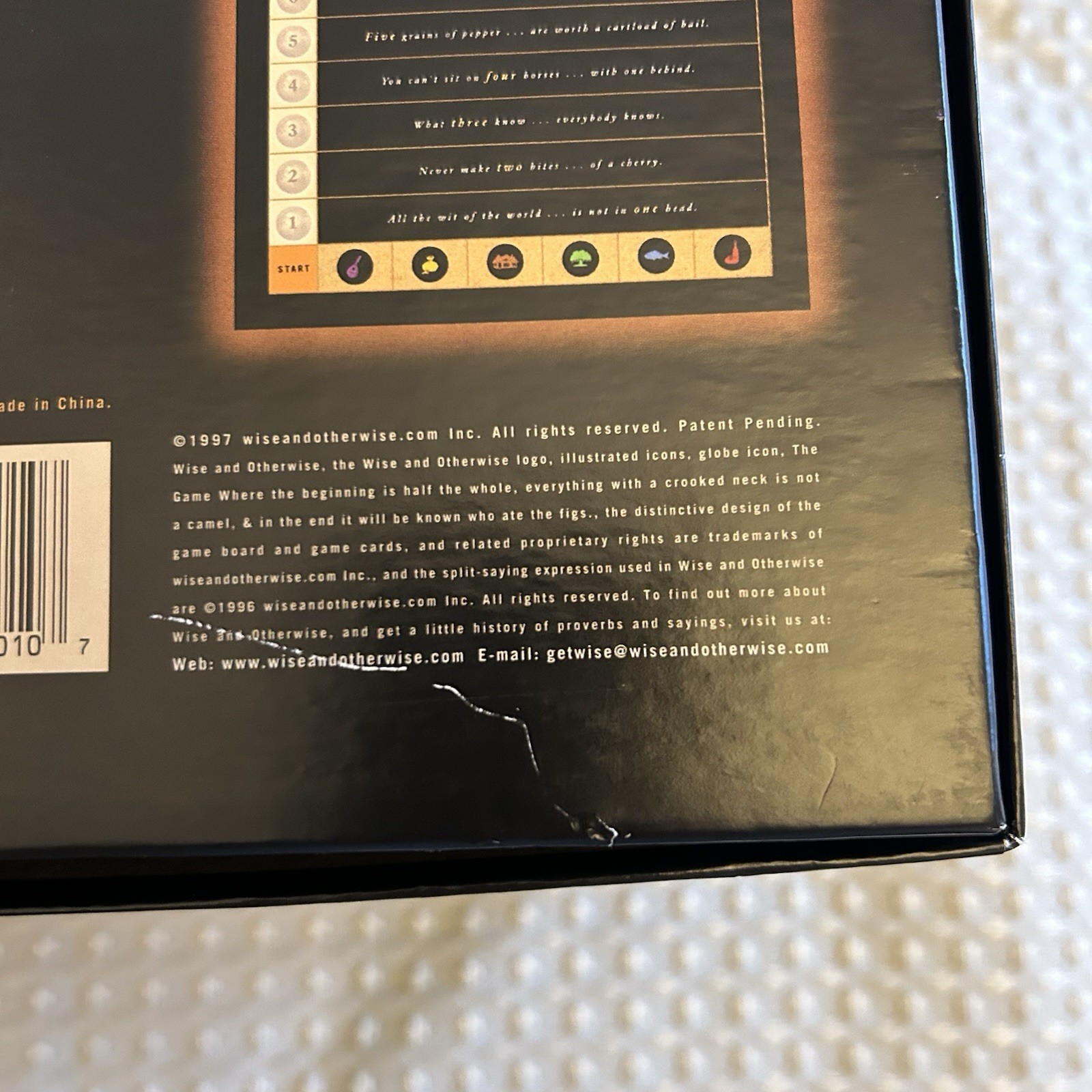 Wise and Otherwise Board Game – COMPLETE 1997 Trivia Party Word Family