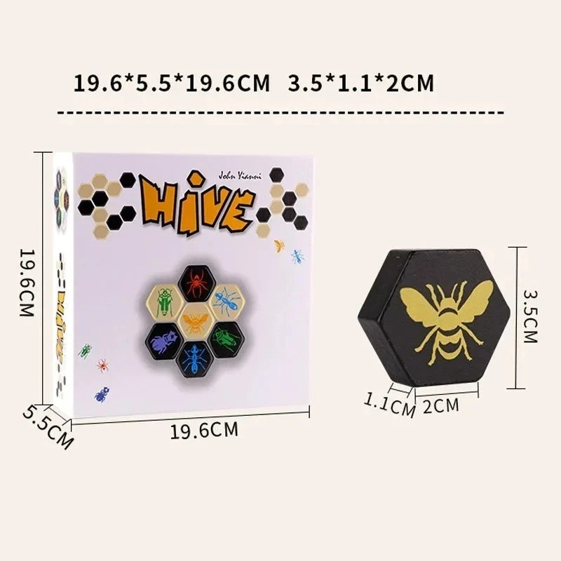 Hive Board Game 2 Player Family Fun Strategy Travel Party Entertainment Game
