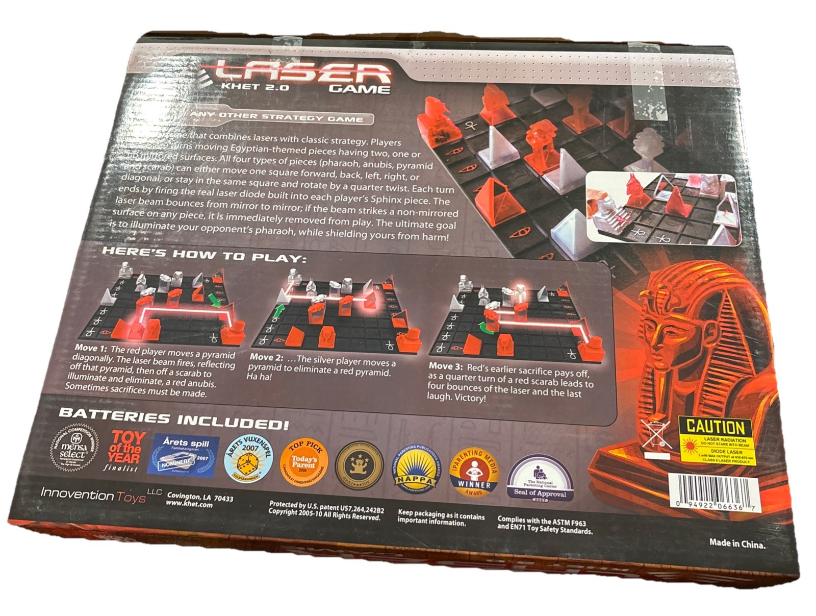 Laser Khet 2.0 Board Game Strategy Mensa 100% Complete