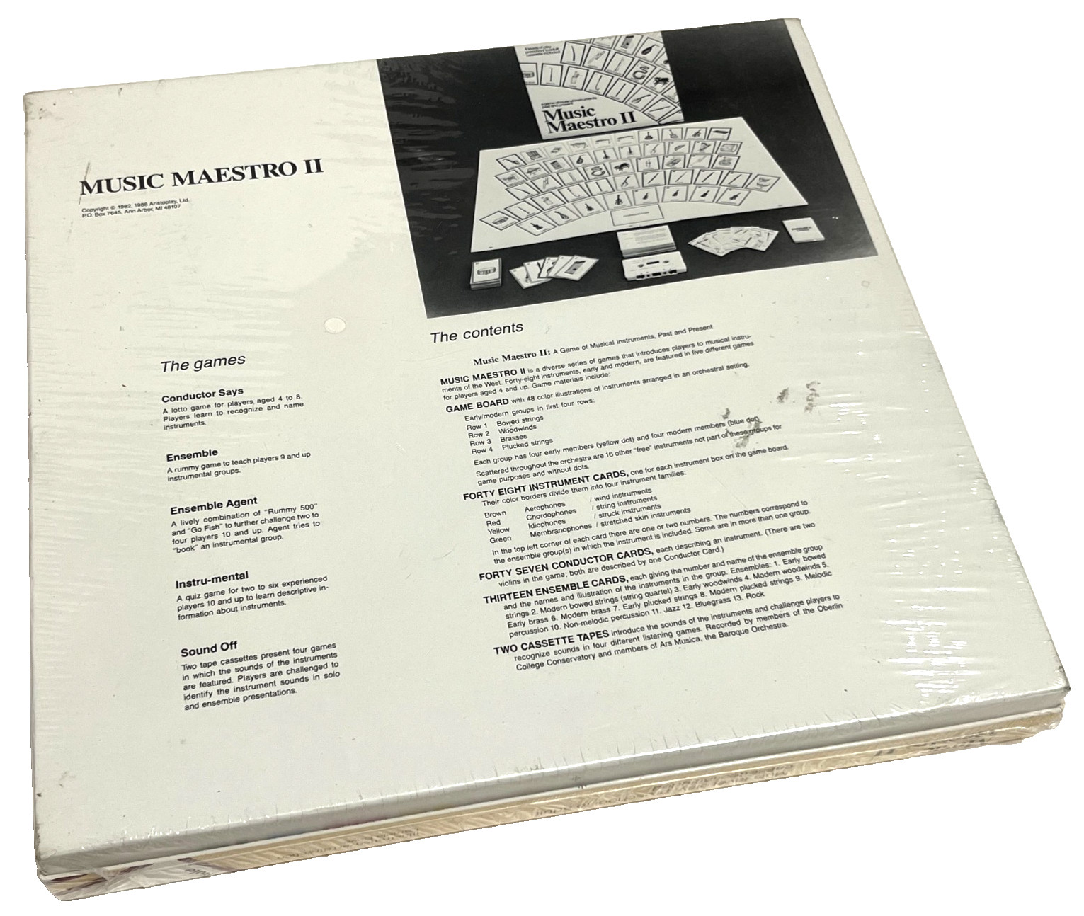 MUSIC MAESTRO II Board Game Musical Instruments Past Present Aristoplay SEALED