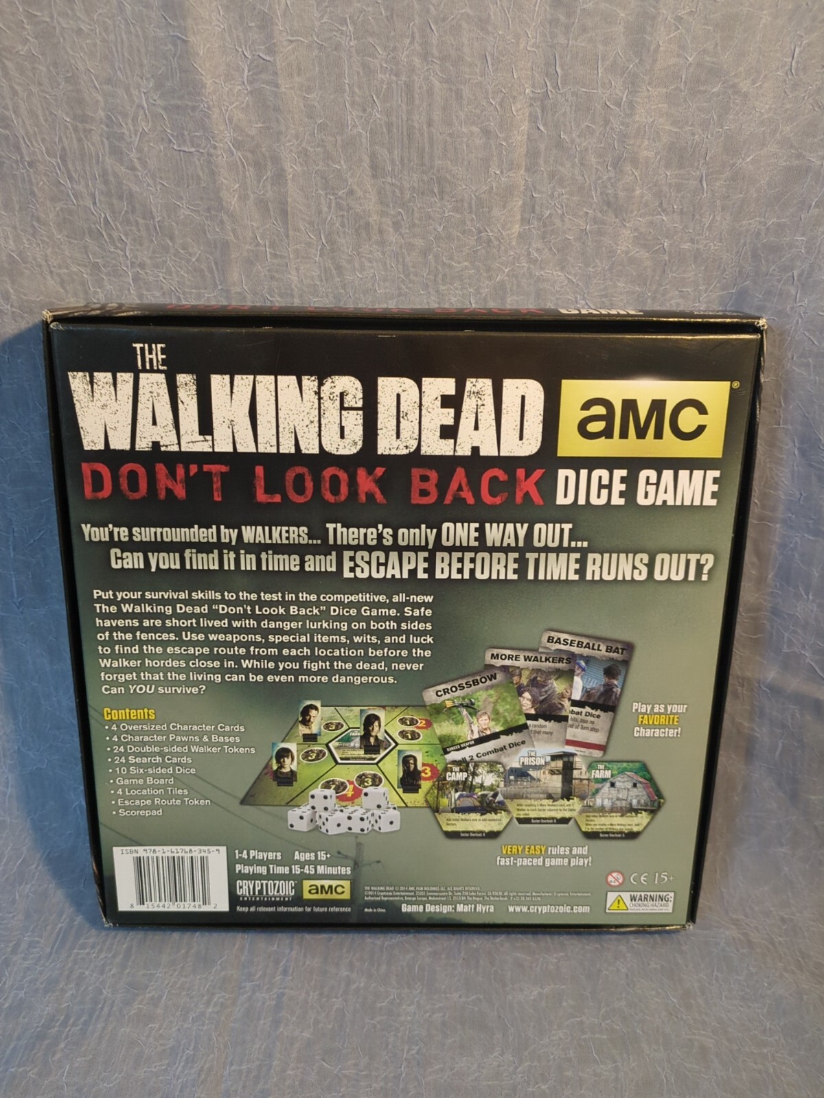 AMC The Walking Dead Don’t Look Back Dice Board Game 2014- never been used