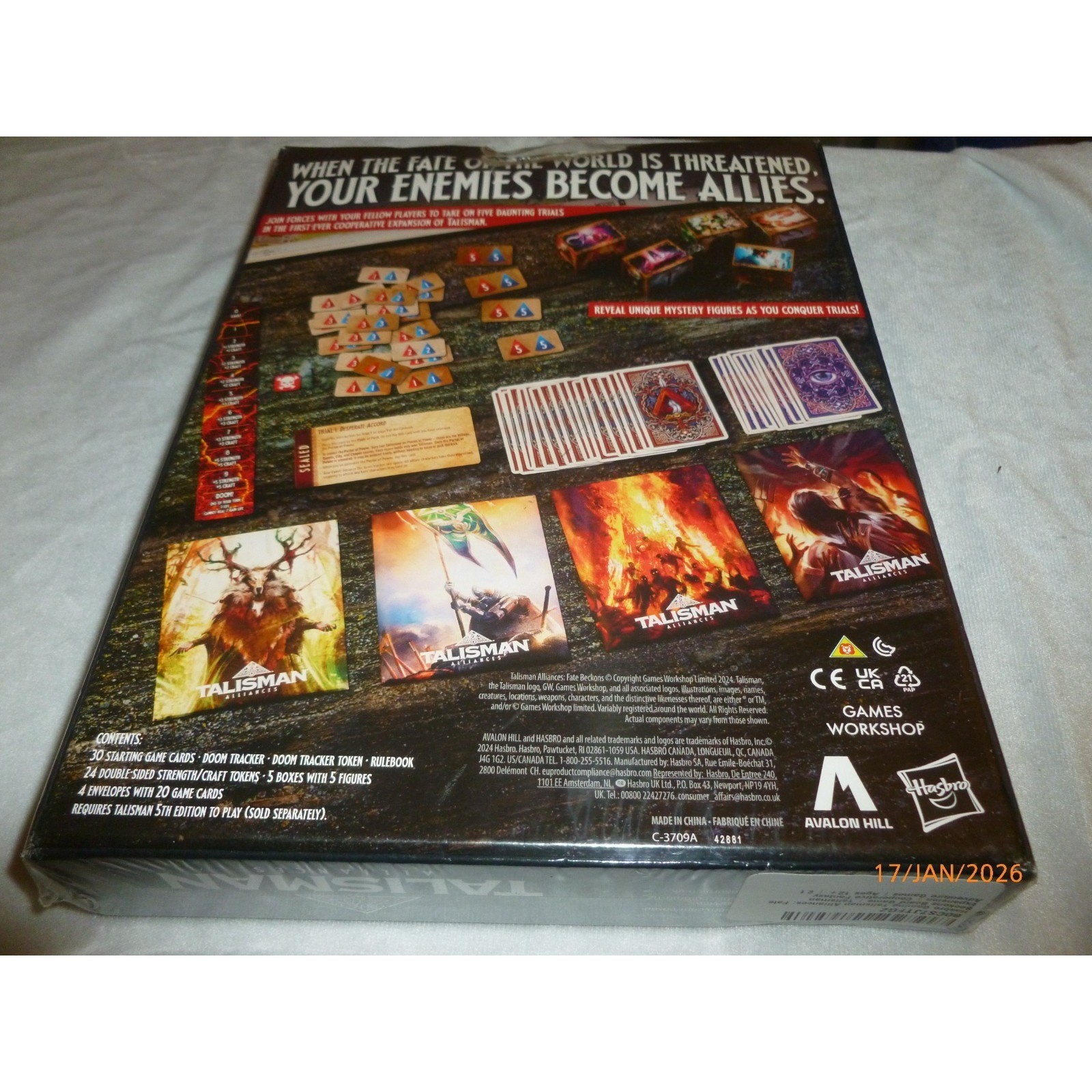 Talisman Alliances Fate Beckons 5th Ed Expansion Avalon Hill Hasbro F6648 NEW