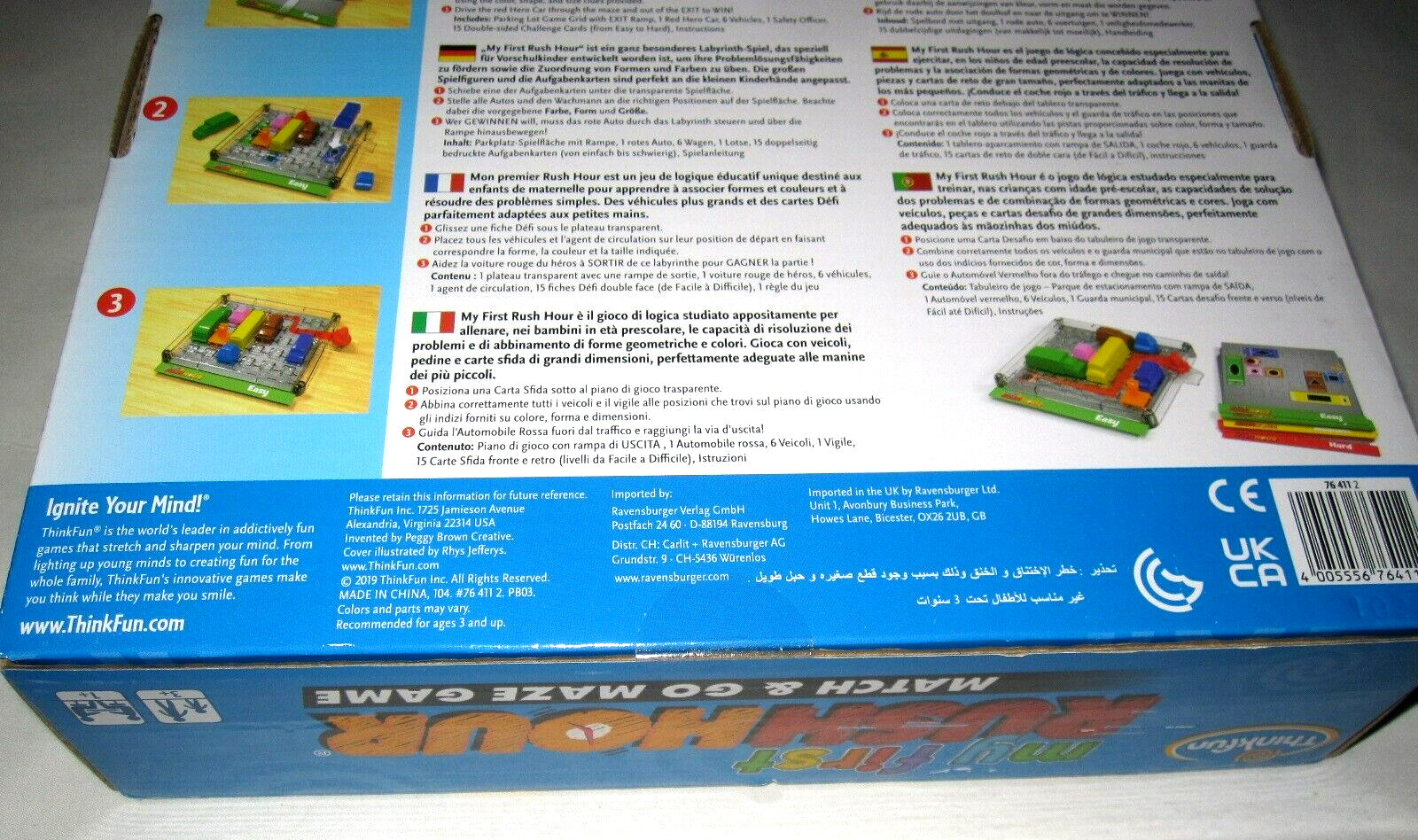 ThinkFun My First Rush Hour STEM Toy Traffic Parking Match & Go Maze Game – NEW