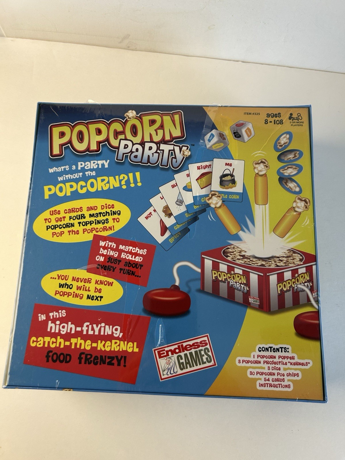 Popcorn Party Board Game Family Fun Complete Endless Games New Sealed