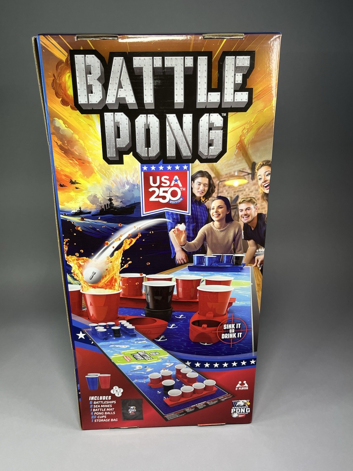 Beer Pong Battleship Battle Pong Tabletop Party Game USA 250 Limited Edition