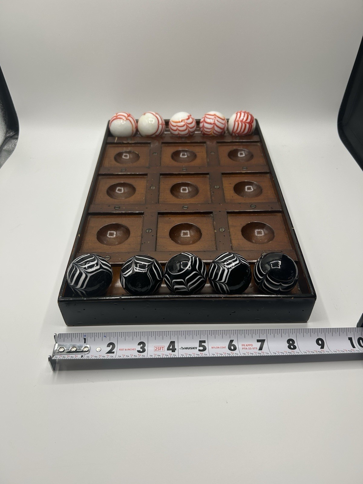 Authentic Models Solid Wood Tic Tac Toe Board, 13 inches long to 9 inches wide