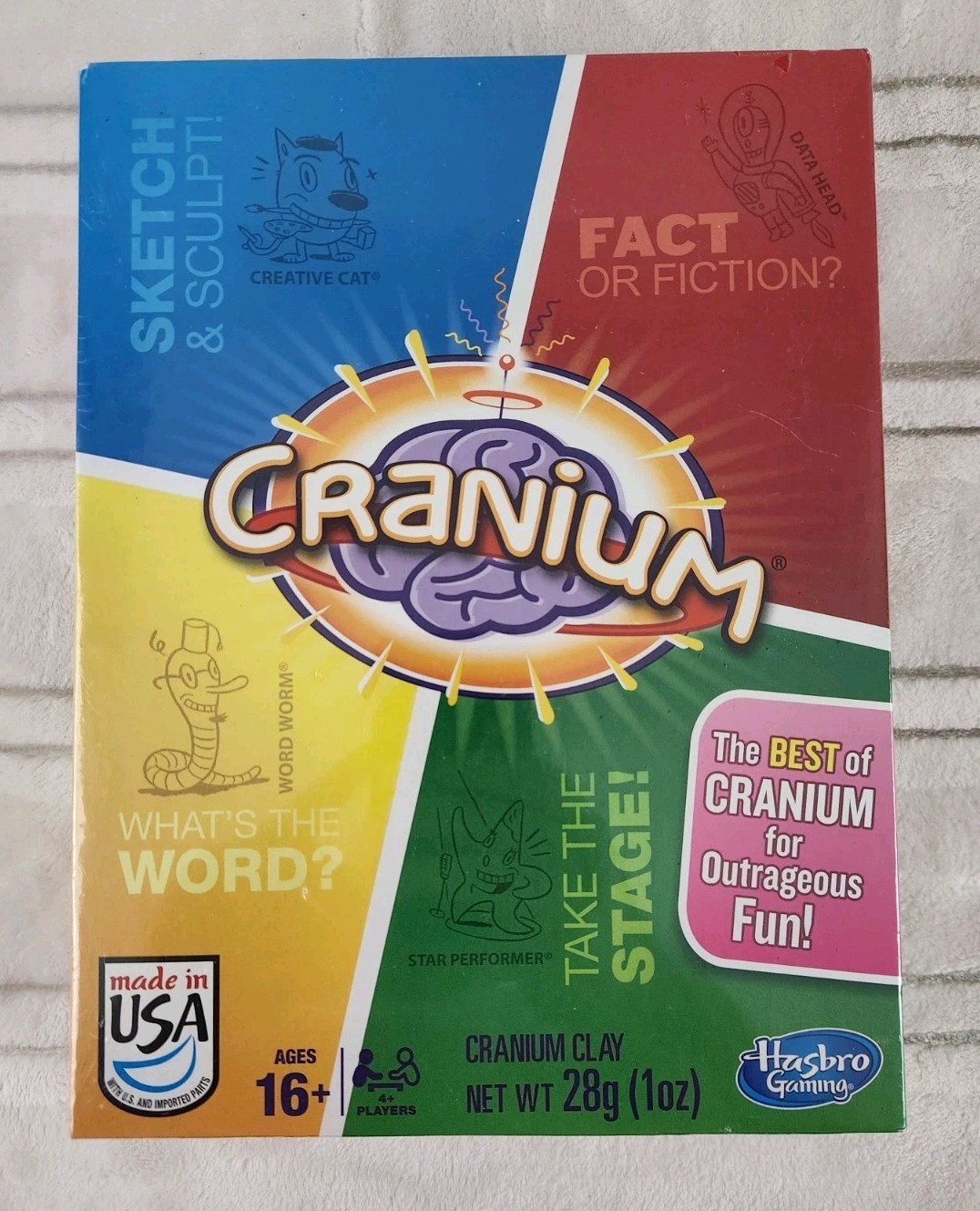 New Sealed Cranium Hasbro Family Game Ages 16+, 4+ Players