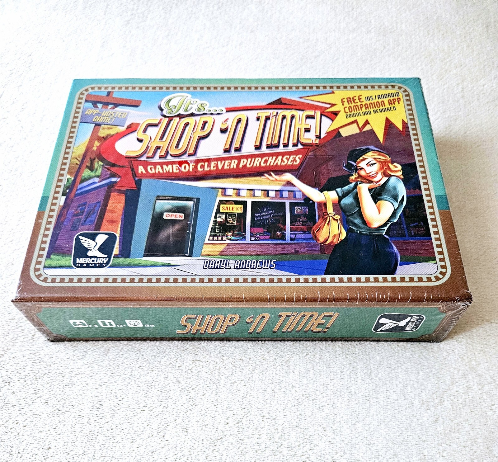 Mercury Games Shop N Time Family Board Game Clever Purchases, Free DL New Sealed