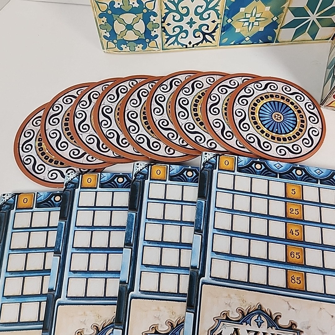 Azul Strategy Board Game 100% Complete Mosaic Tile Placement 2018 Next Move Game