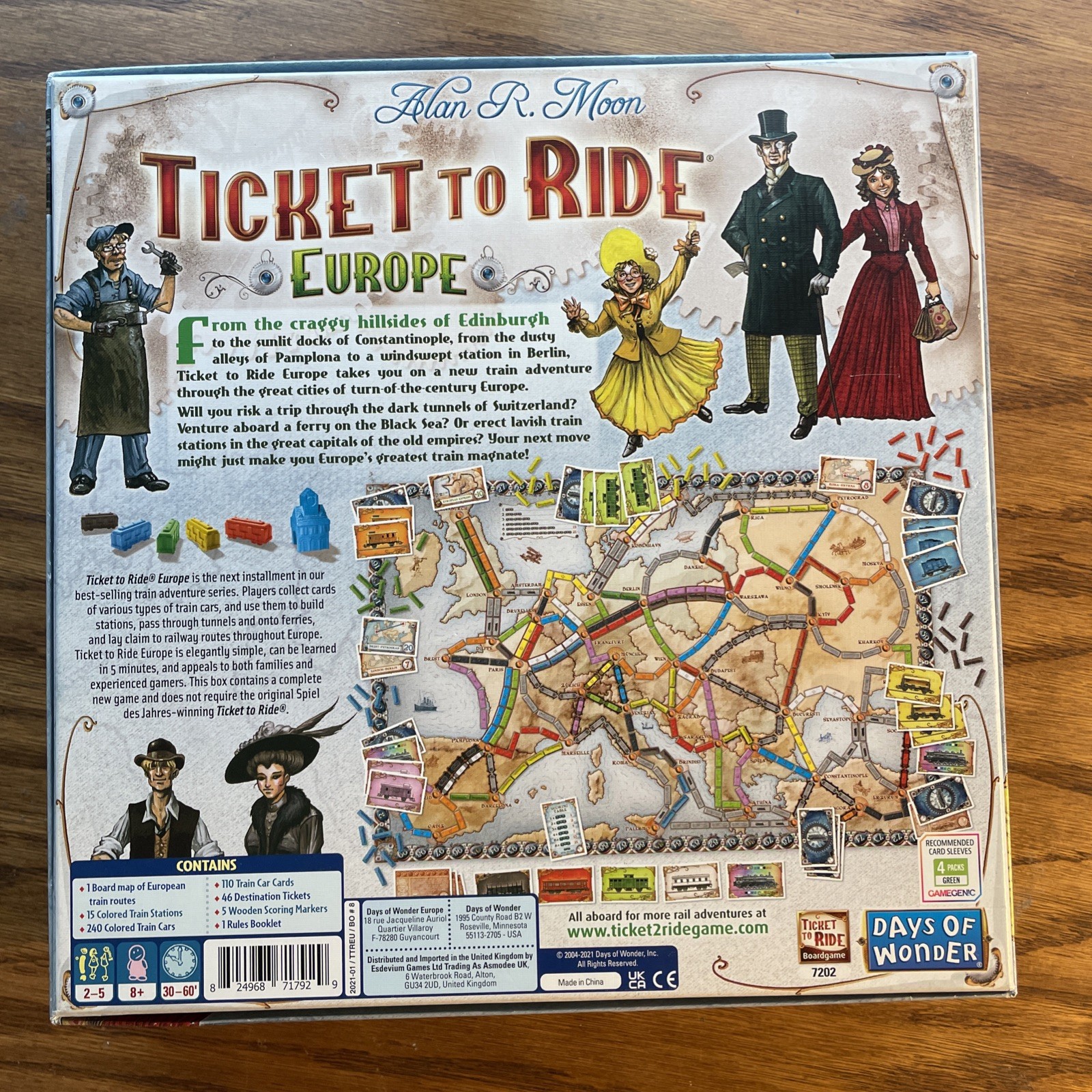 Days of Wonder Ticket to Ride Europe Board Game New In Open box