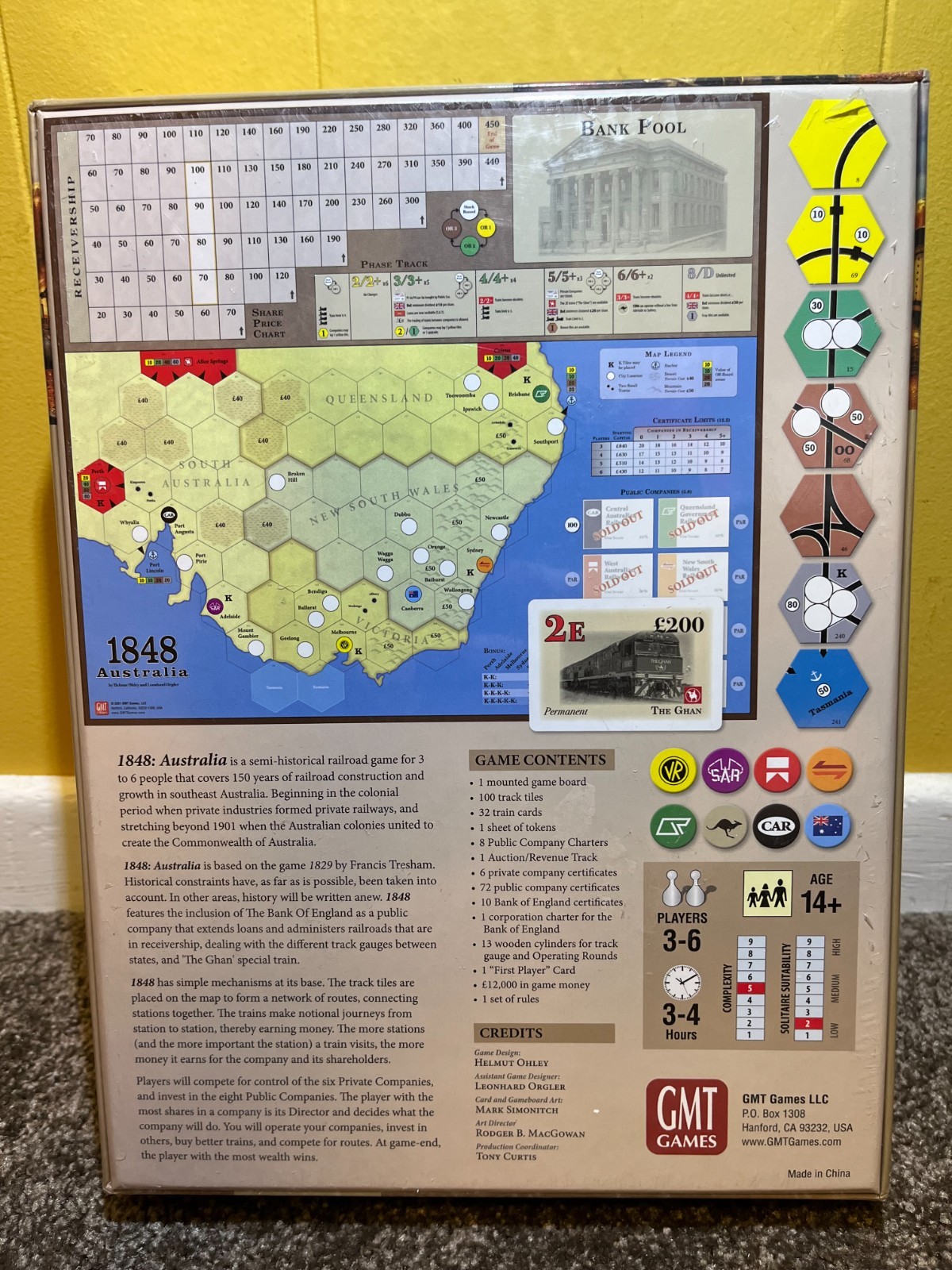 1848: Australia GMT Board Game An 18XX Game NIS