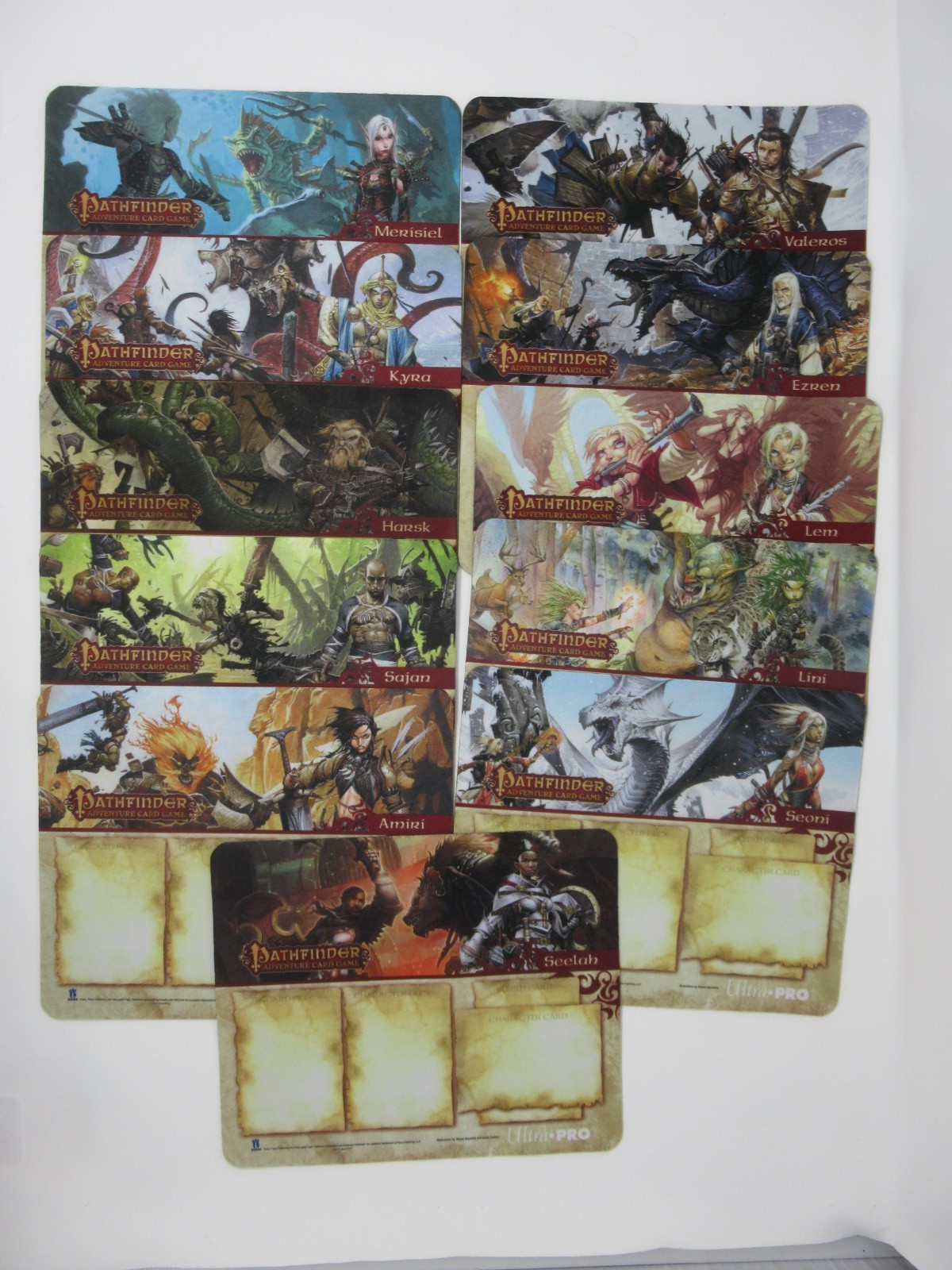 Pathfinder Adventure Card Game Player Mats Core Set Neoprene Lot 11 Ultra Pro