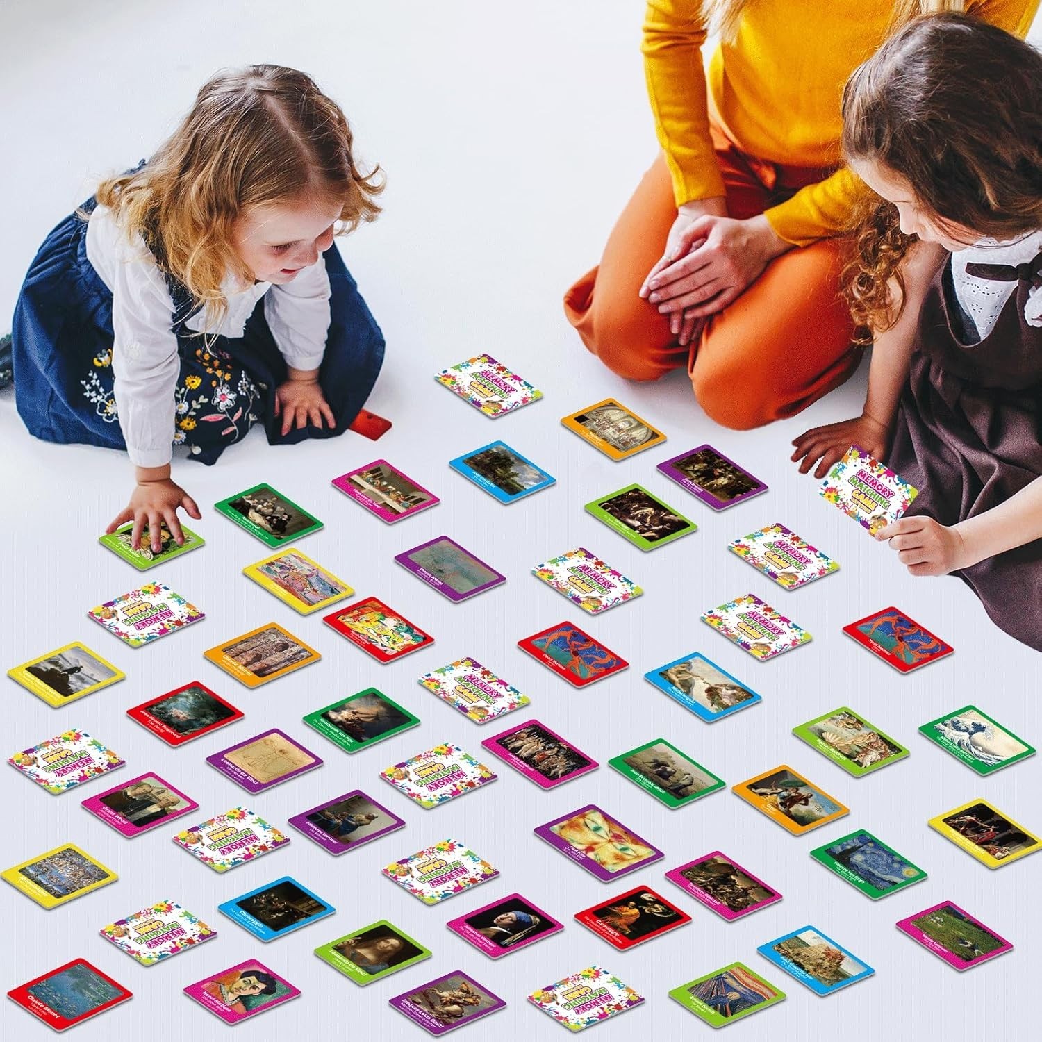Engaging 100 PCS Famous Paintings Matching Cards for Adults – Fun & Educational