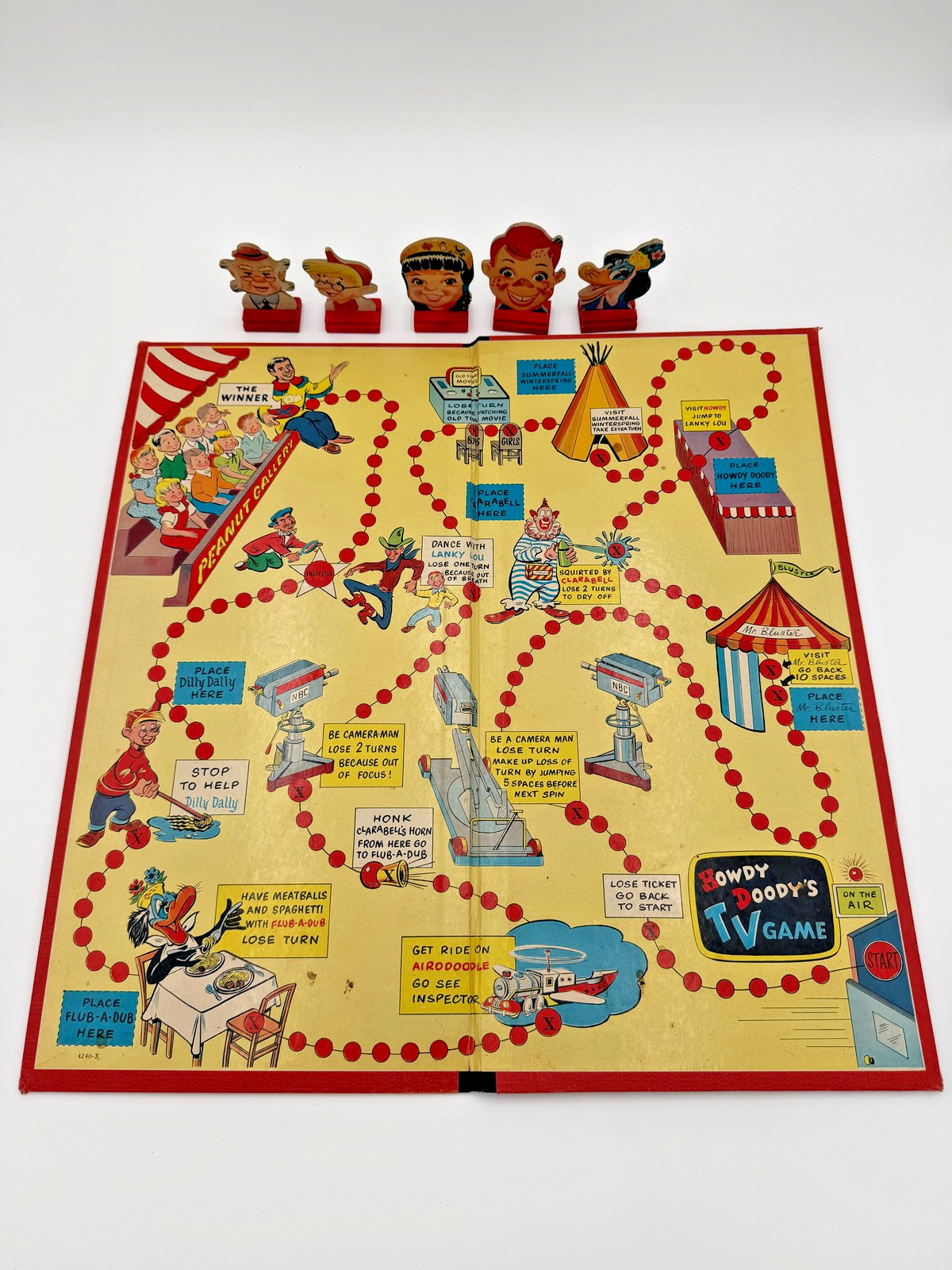 VINTAGE MILTON BRADLEY HOWDY DOODY’S TV GAME 1950S KIDS BOARD GAME PIECES