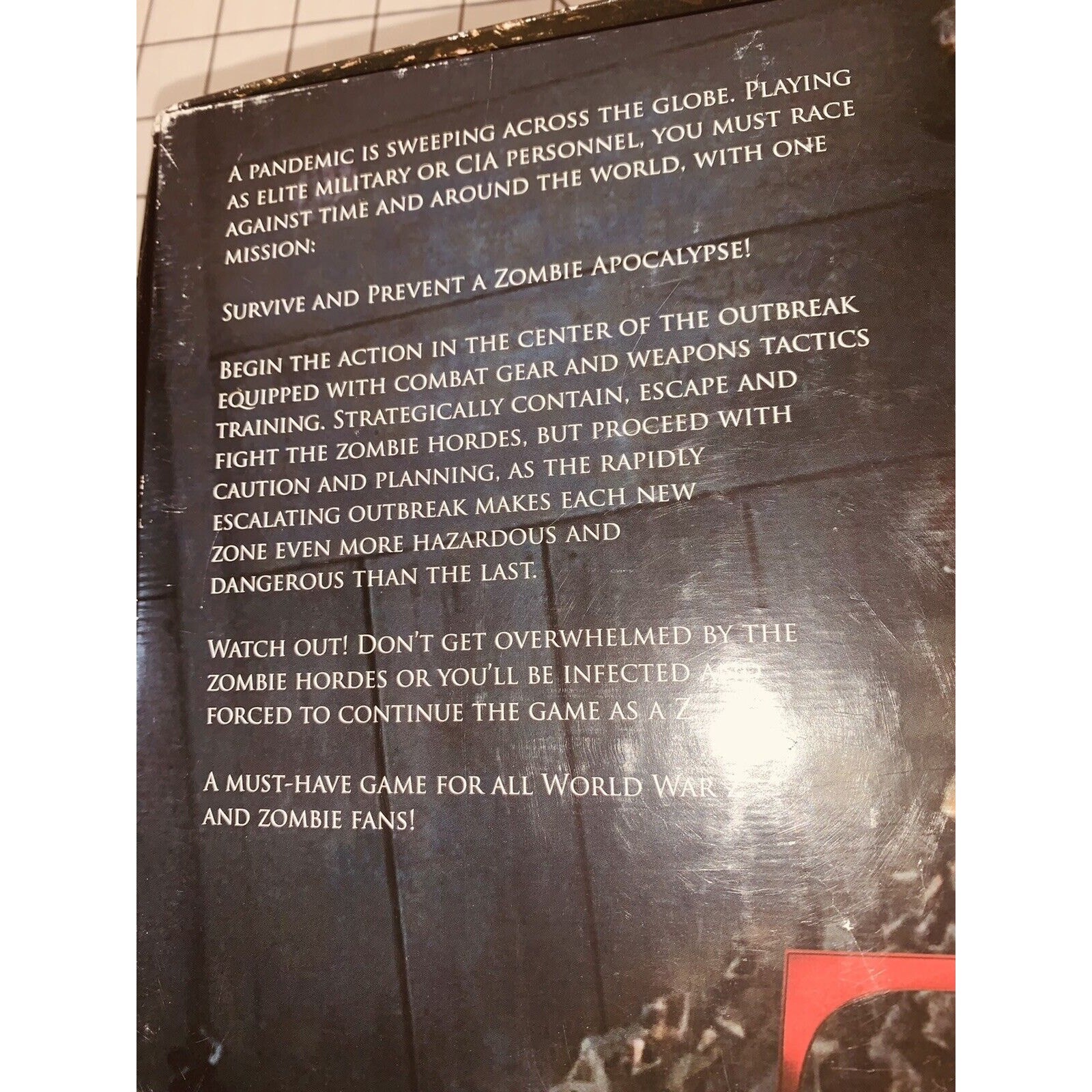 World War Z The Game Zombies University Games Tactical Strategy Board Unused