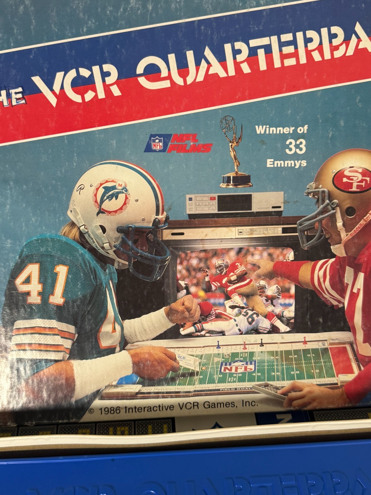 VTG 1986 NFL The VCR Quarterback Board Game VHS Football **Free Shipping**