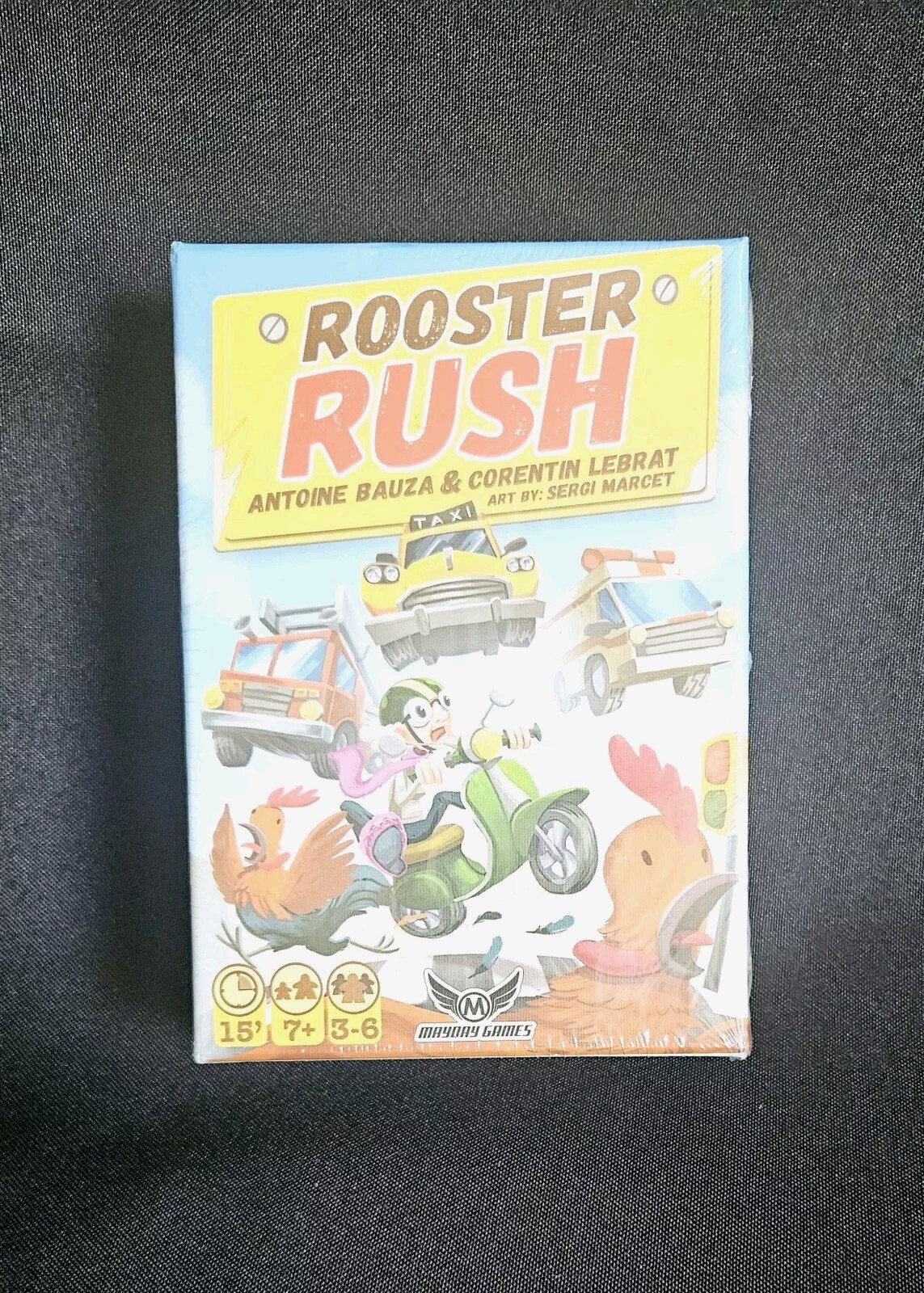 Mayday Games Rooster Rush Kickstarter Card Game 2016 Art Sergi Marcet New Sealed