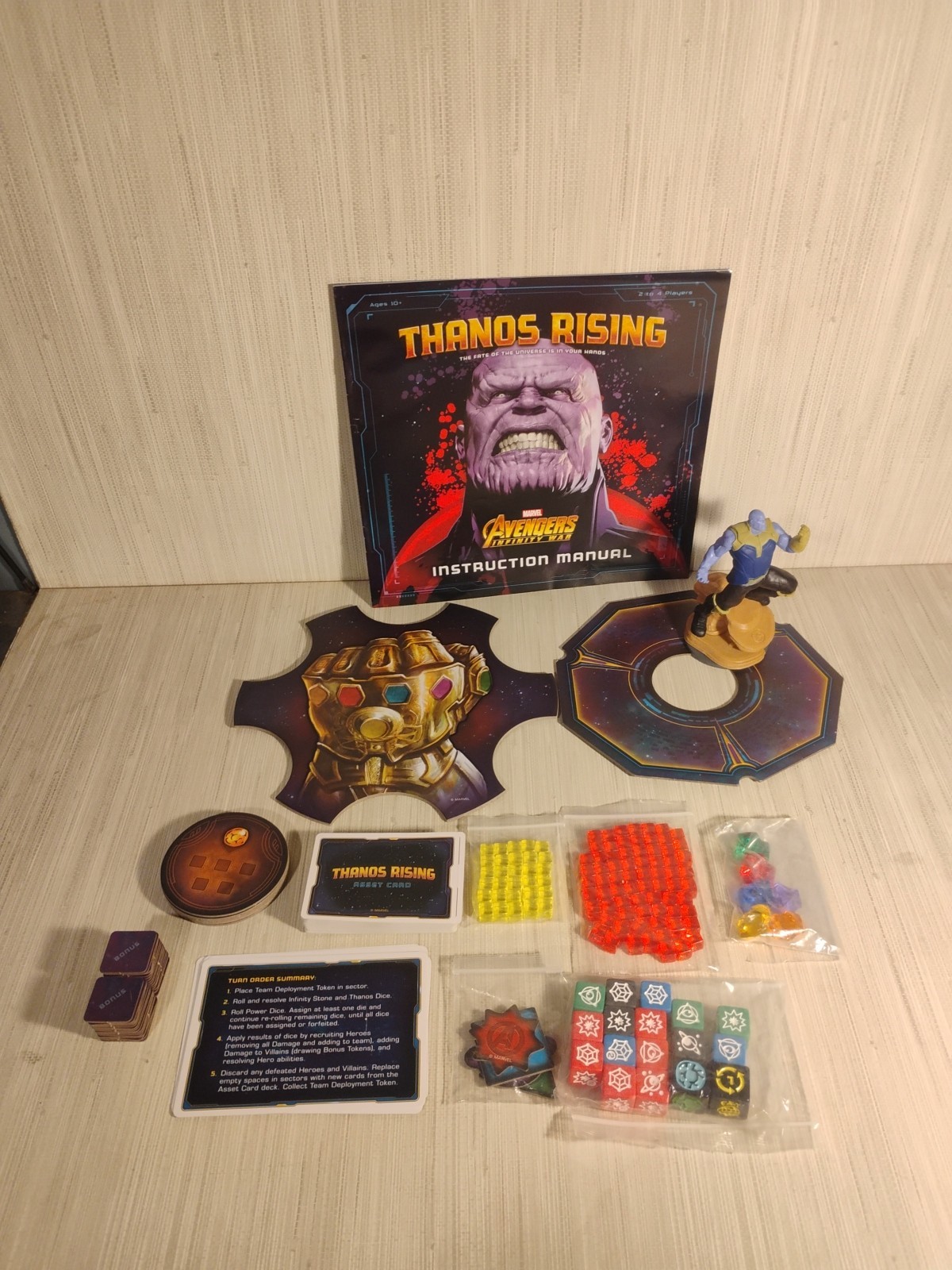 Thanos Rising Board Game Marvel Avengers Infinity War-All Pieces Counted