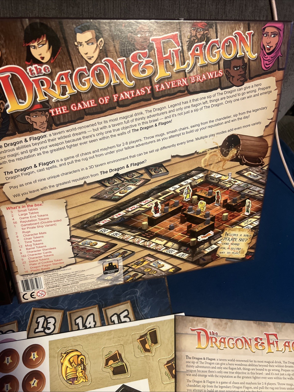 The DRAGON & FLAGON |Red Raven Games|Deluxe Board Game | Unpunched/sealed Cards