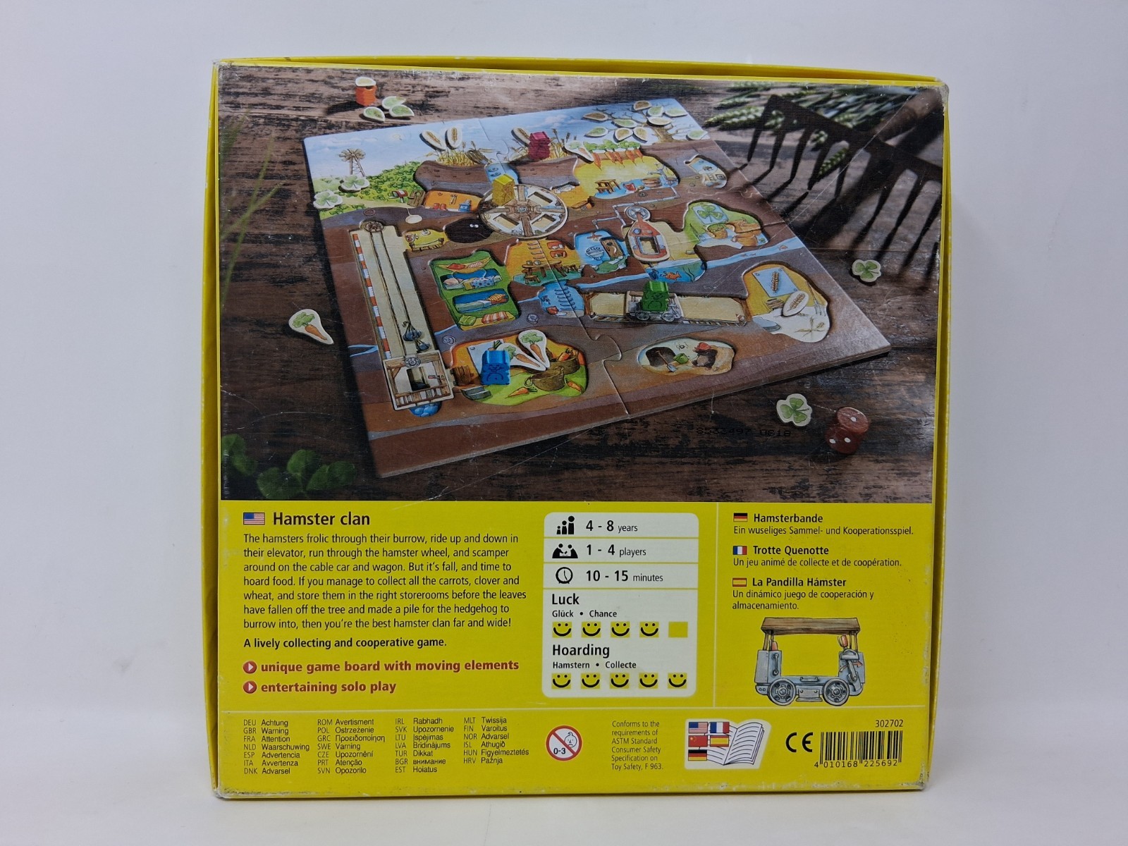 HABA Hamster Clan Board Game – (4+) 1-4 Players – Complete
