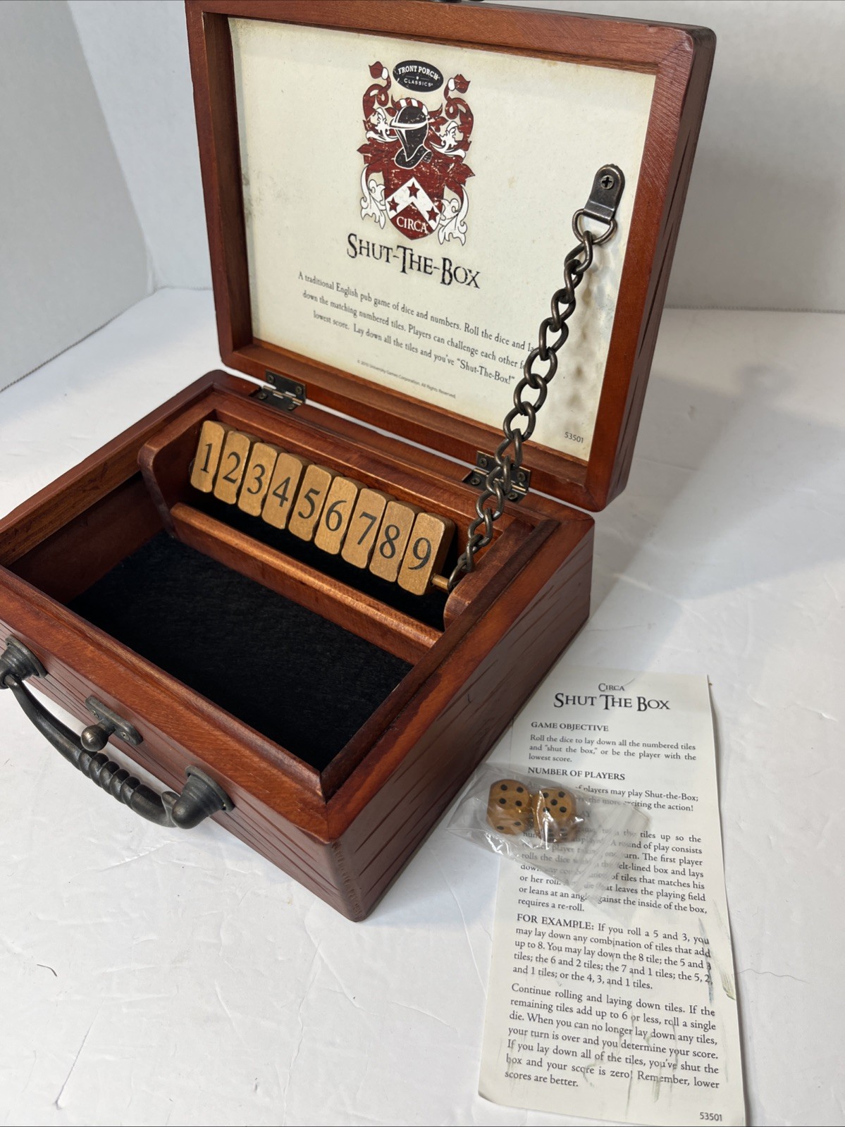 Shut The Box English Pub Game By Front Porch Classics