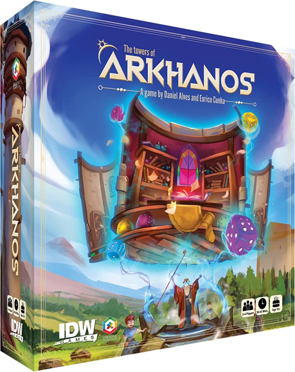 New! The Towers of Arkhanos Board Game IDW Games Wizard Dice Build Harry Potter
