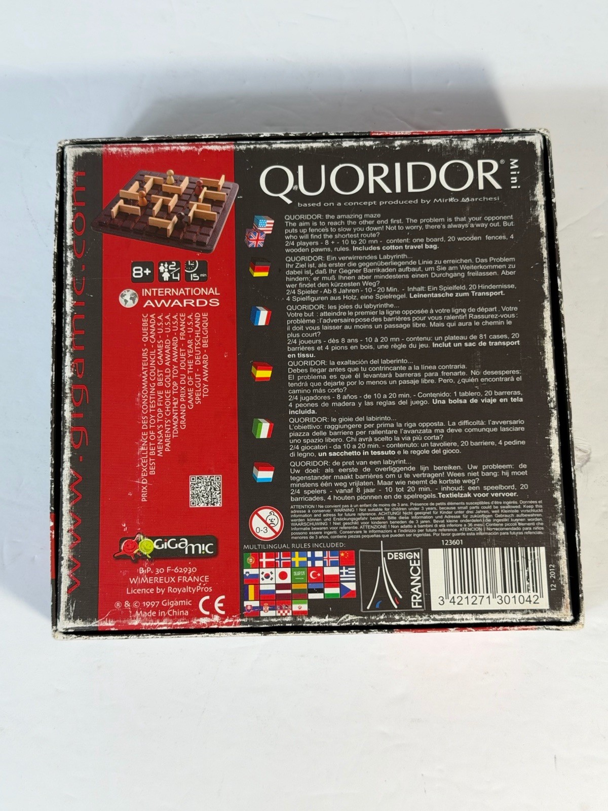 Mini Quoridor Game From Gigamic