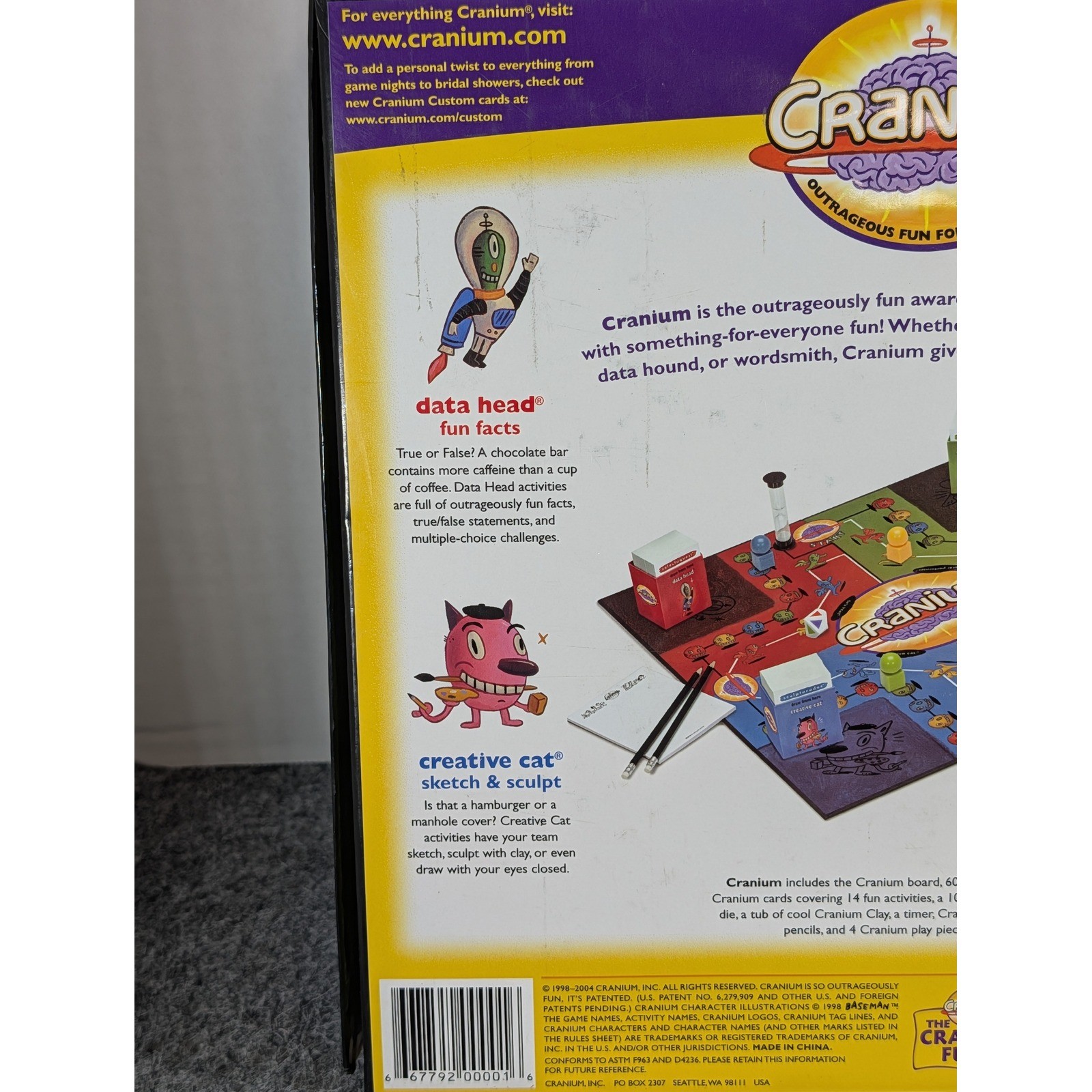 Cranium Board Game 1998 Edition Party Game Word Puzzles Trivia Creative Cat