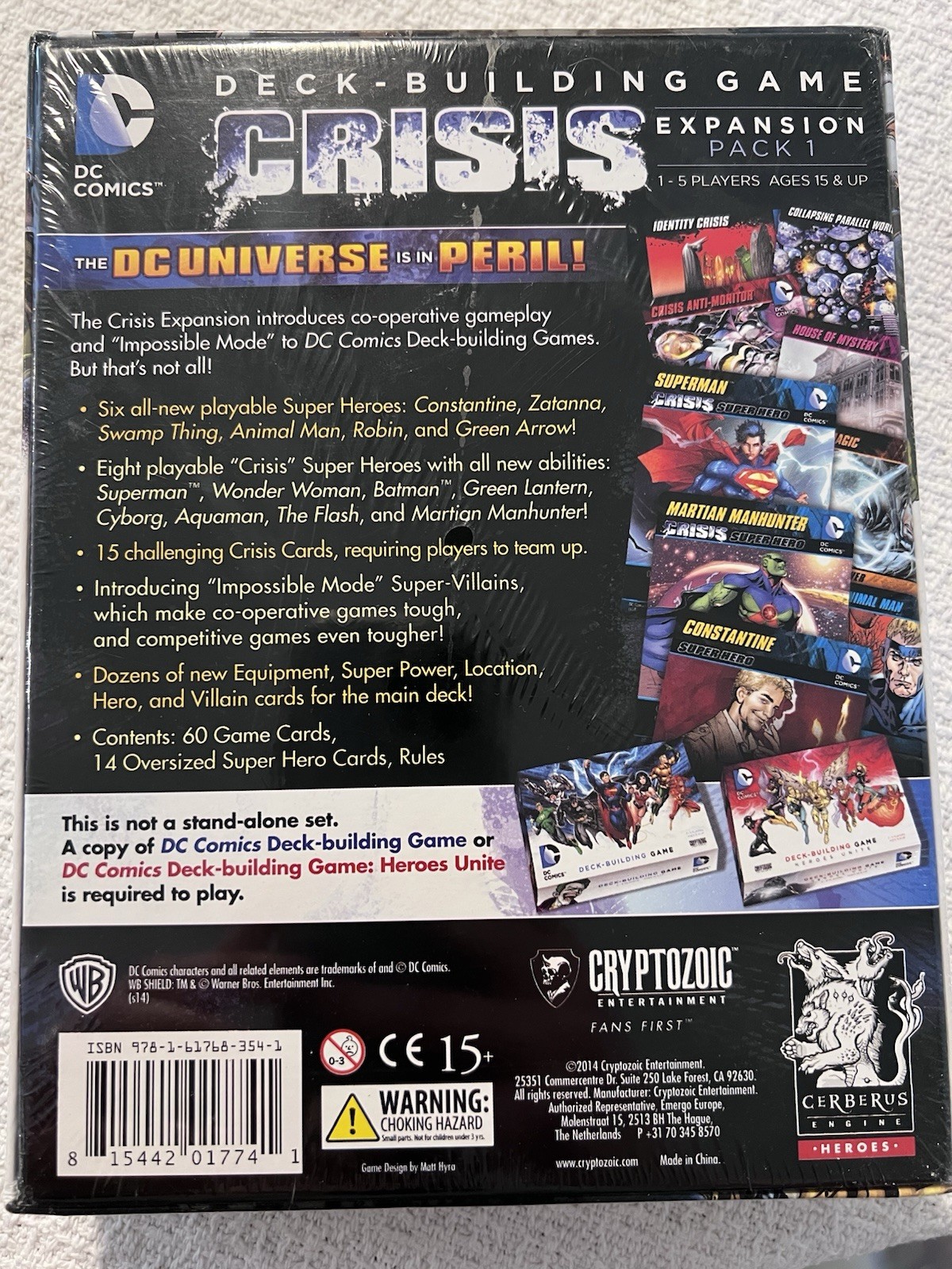 DC Comics Deck-Building Game: Crisis Pack 1 (Card Game Expansion) New Sealed