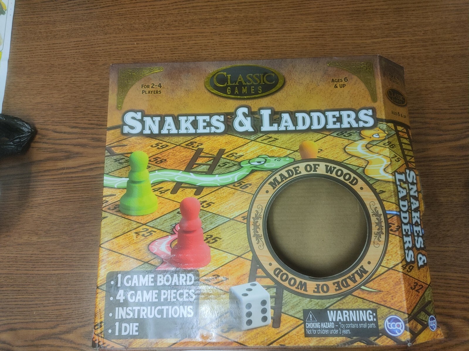 Classic Games Snakes & Ladders Board Game (Missing Instructions)