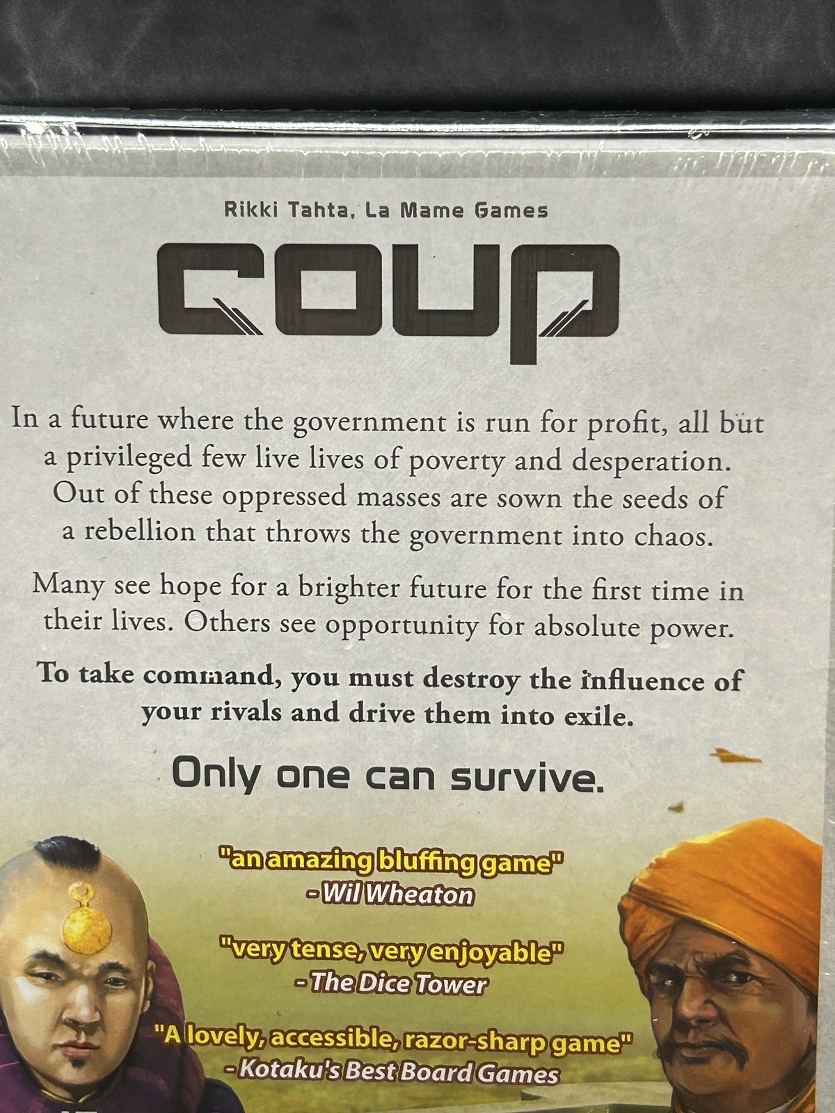 Coup The Dystopian Universe Card Game Indie Boards & Cards NEW SEALED 14+ 2-6