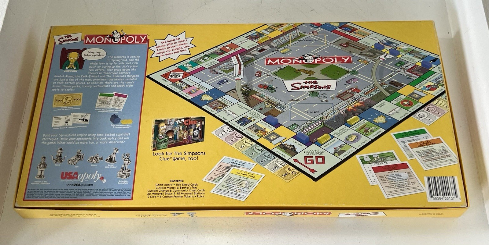 The Simpsons Monopoly Board Game Welcome to Springfield Parker Brothers Complete