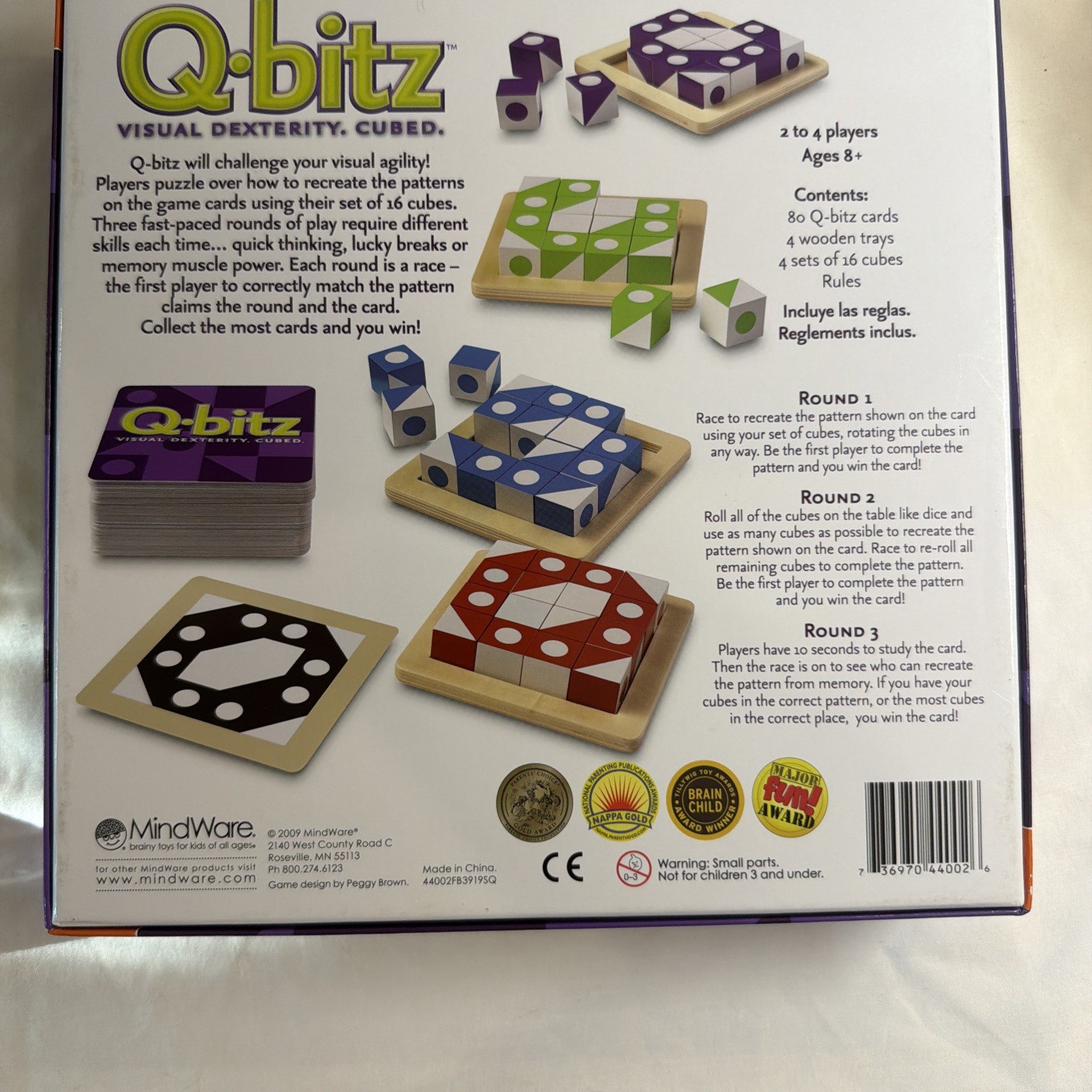 MindWare Q-bitz Visual Dexterity Cubed Pattern Game (CSG-QBITZ)