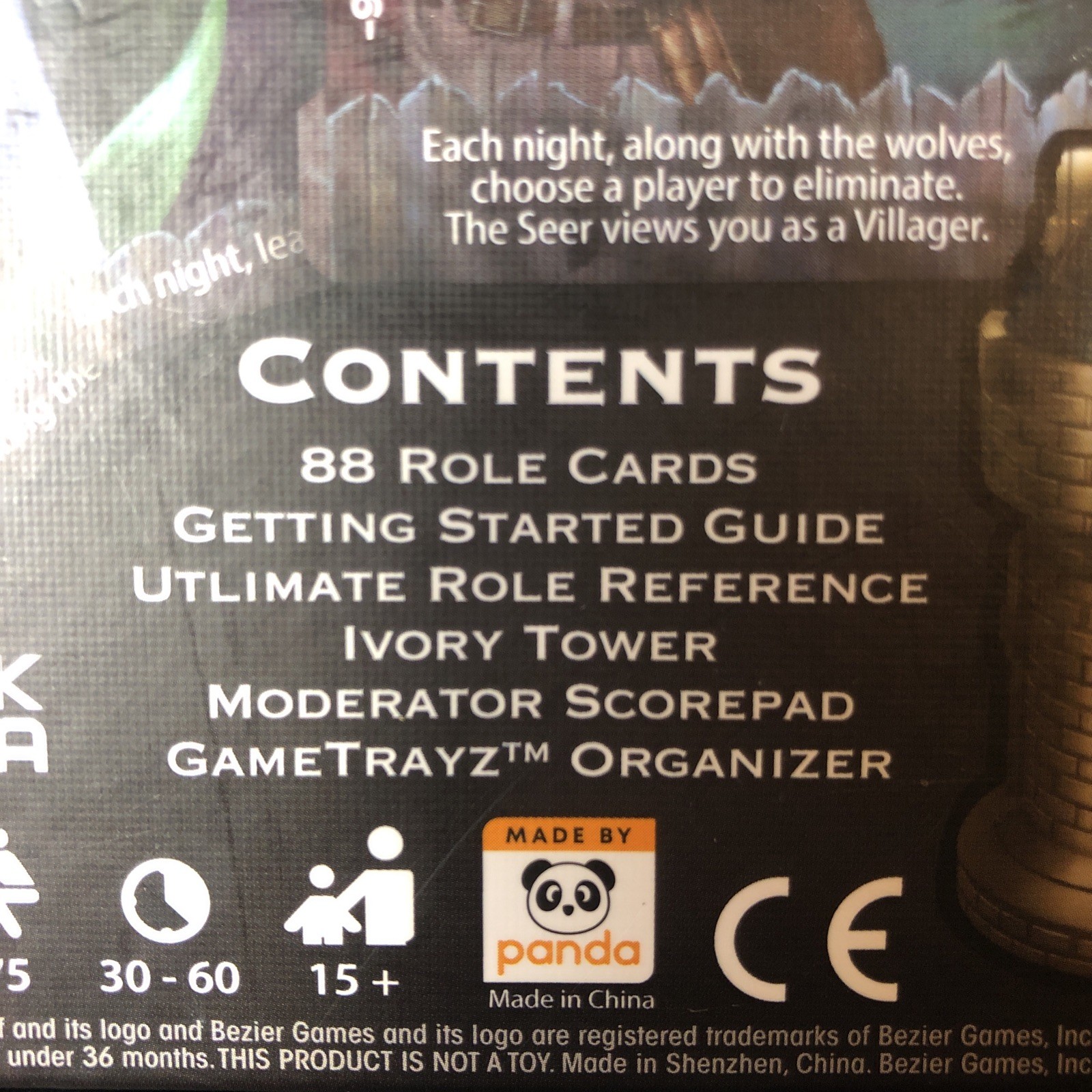 Ultimate Werewolf Extreme Edition Family Game Bezier Games Ted Alspach