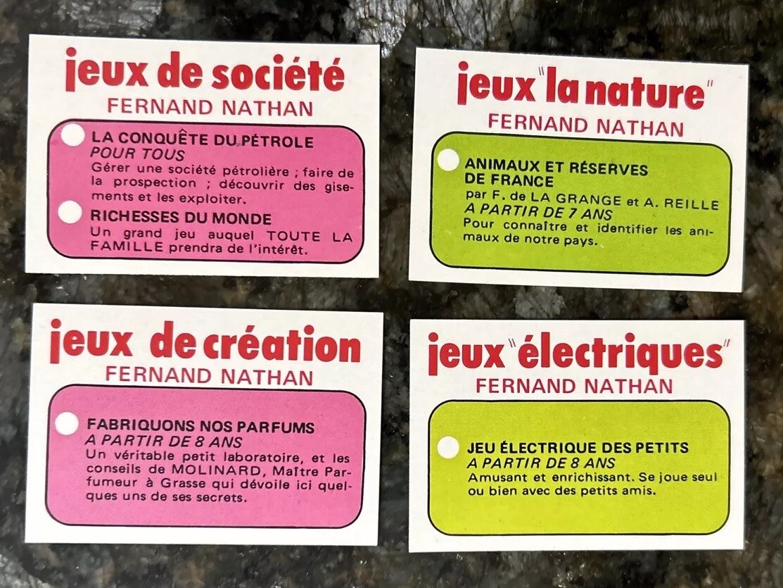 Vintage 1976 Jeux Nathan ROUTES DE FRANCE Board Game French Game RARE Complete