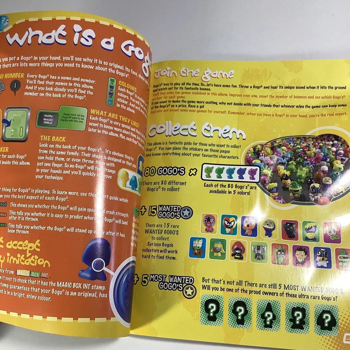 Crazy Bones Gogo’s Series 1 Sticker Album and Game Rules Book