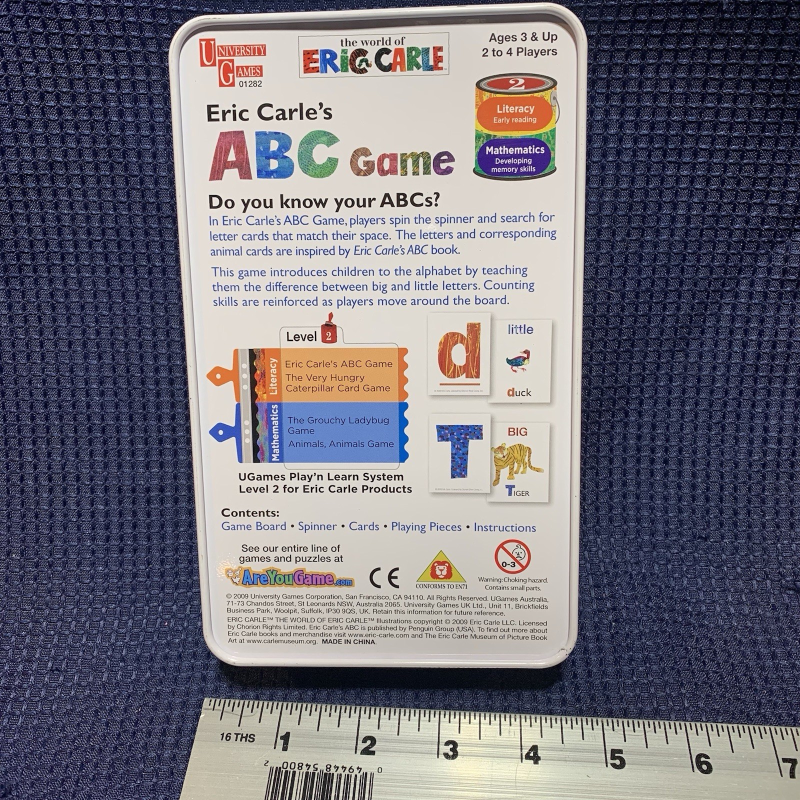 Eric Carle’s ABC Game Tin Complete Teacher PreSchool Upper & Lower Case Letters