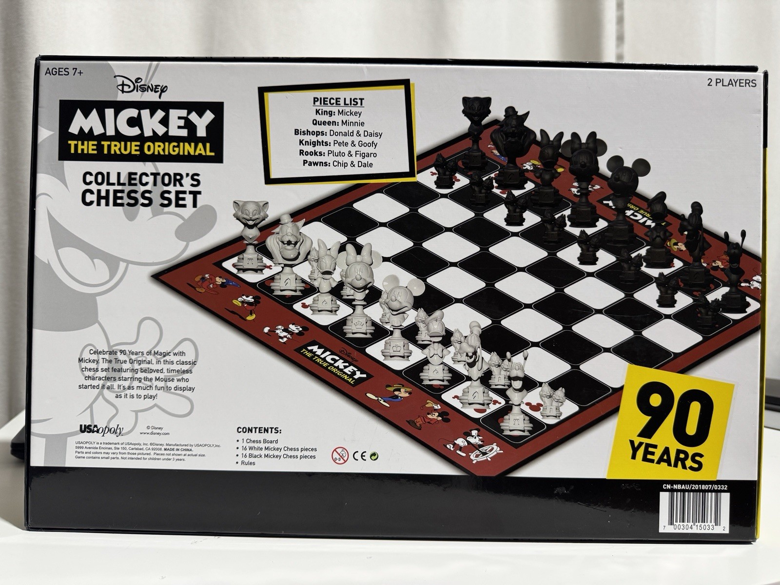 Disney Mickey: The True Original Collector’s Chess Set Ages 7+ Pre-owned