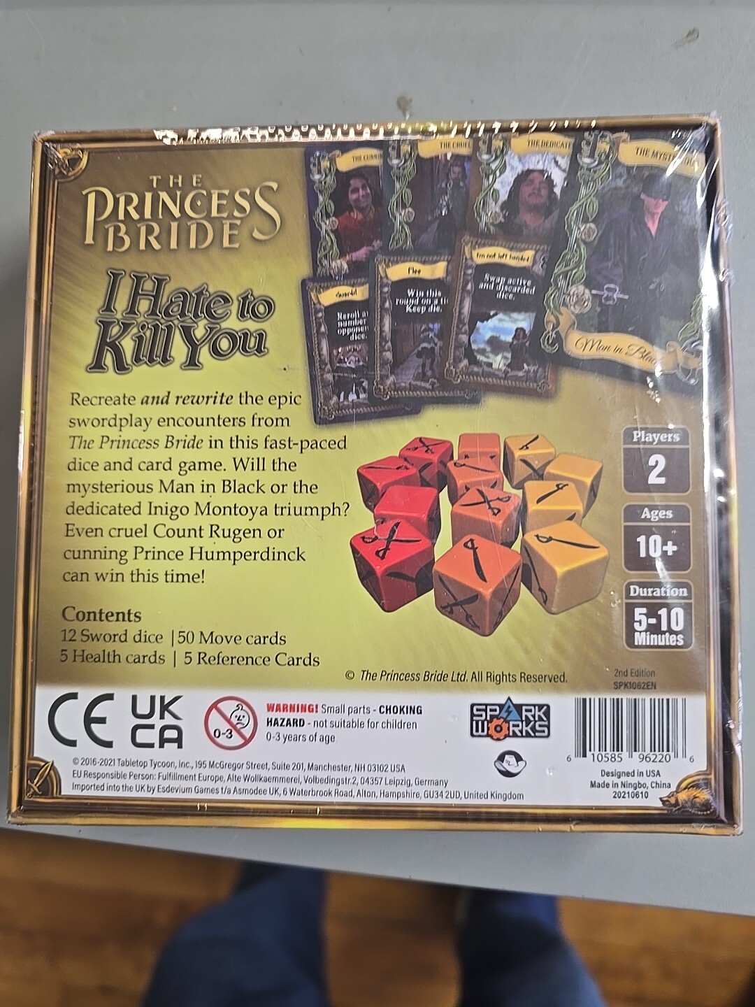 The Princess Bride: I Hate to Kill You – Board Game – Spark Works Sealed NIB