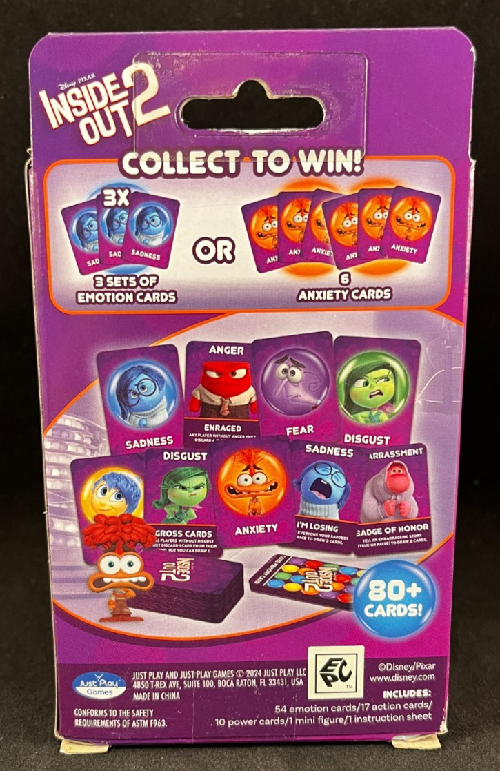 Disney Pixar – Inside Out 2 Mixed-Up Emotions Card Game w/ Collectible Figure