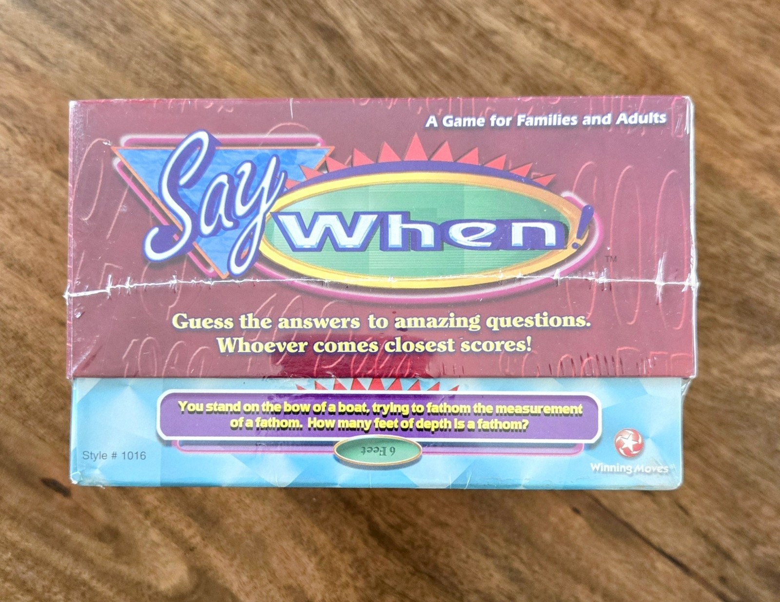 VTG 1998 “Say When! A Game for Families and Adults” – New & Sealed!