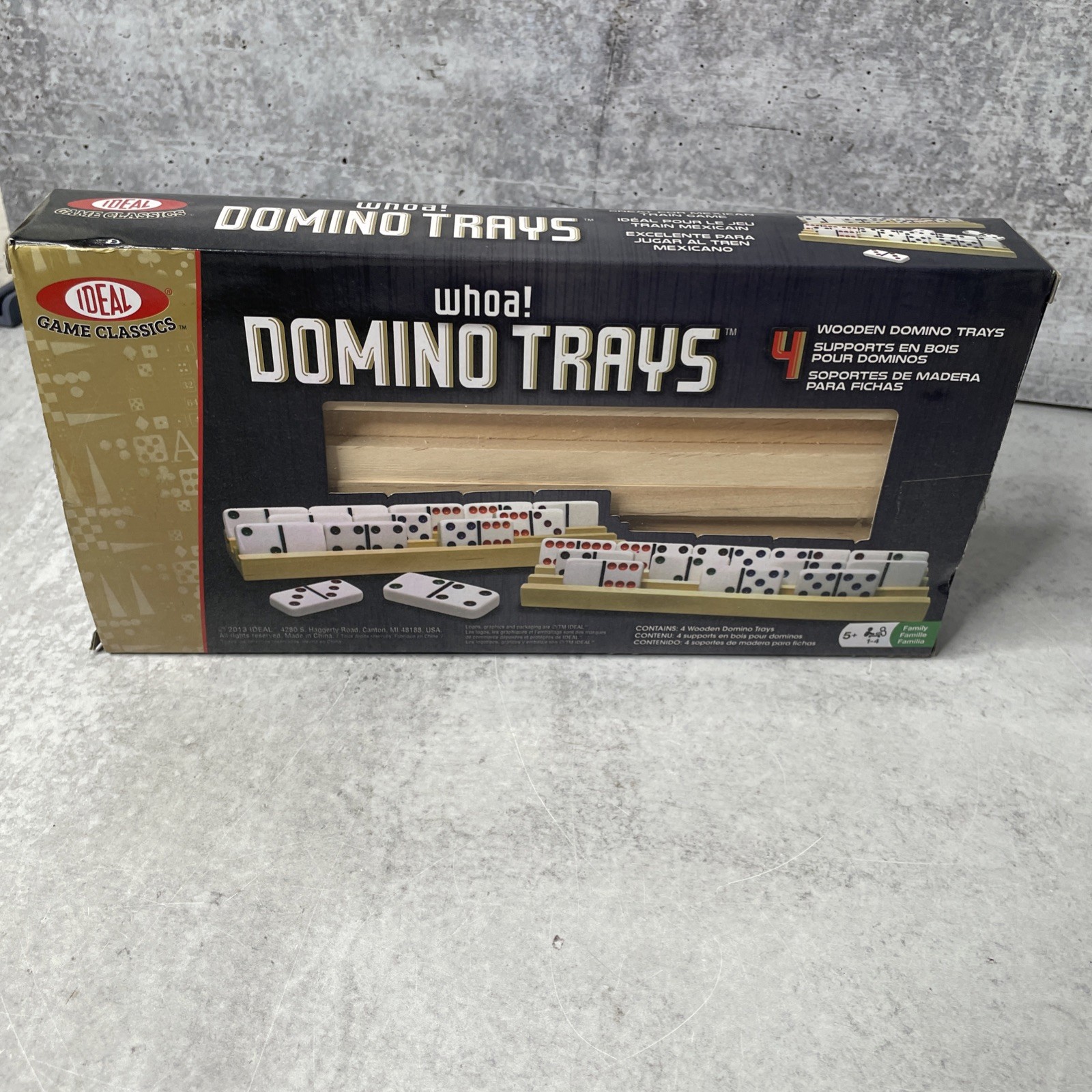 Ideal Solid Wood Domino Trays 4 Trays 2013 No Dominos