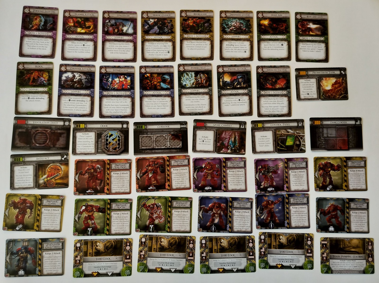 Space Hulk Death Angel The Card Game Lot Space Marine Mission Pack 1 Player Aid