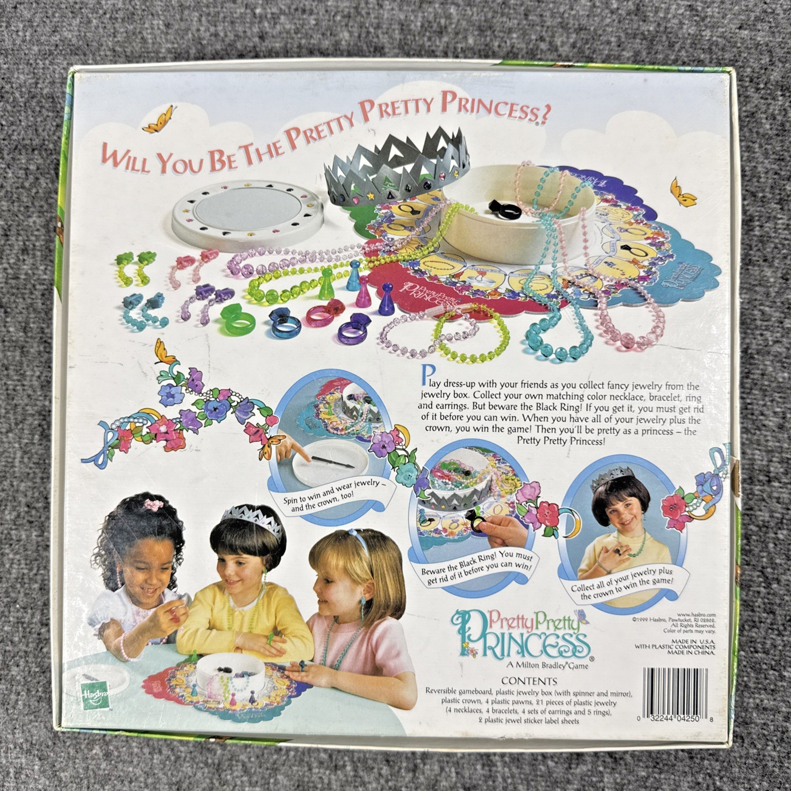 VTG 1999 Pretty Pretty Princess Board Game Jewelry Dress Up Sleepover Fun Read