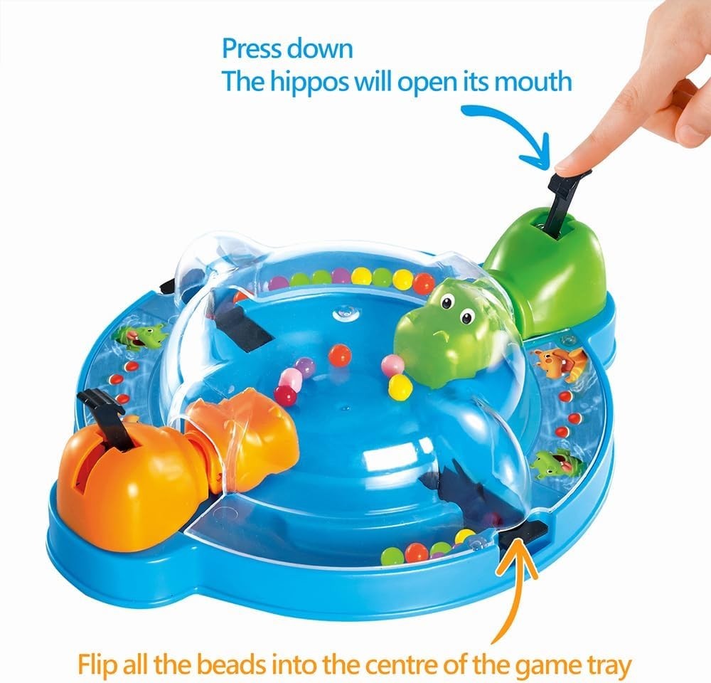Interactive Hippos Board Game: Develop Quick Reflexes for Ages 3+ (Medium Size)