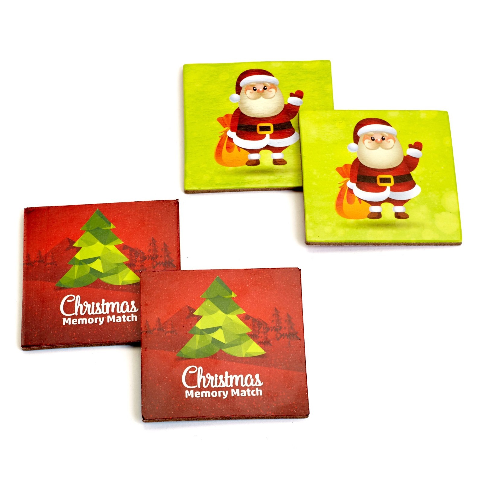 Christmas Educational Memory Match Game- 48 Durable Tiles By