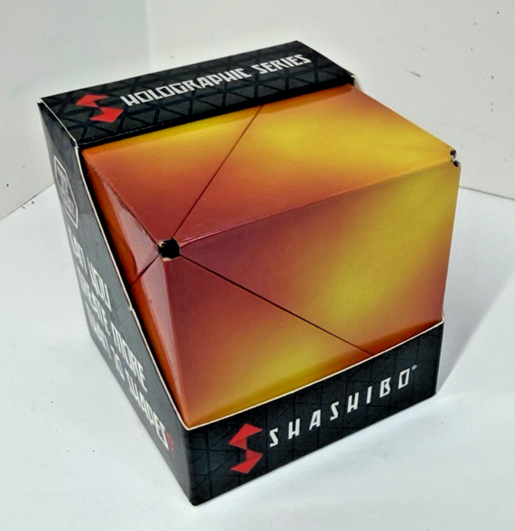 Shashibo Holographic Shape Shifting Box- STEM Magnetic Fidget Cube Orange Yellow