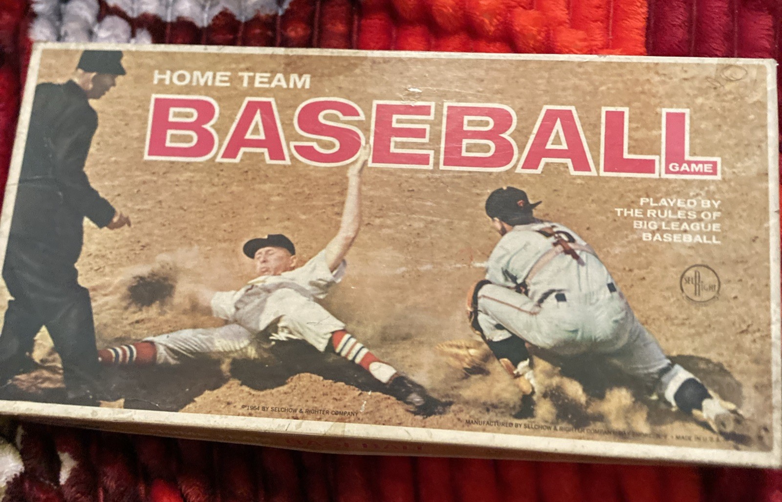 Vintage 1964 Home Team Baseball Board Game Selchow & Righter HTF Selright