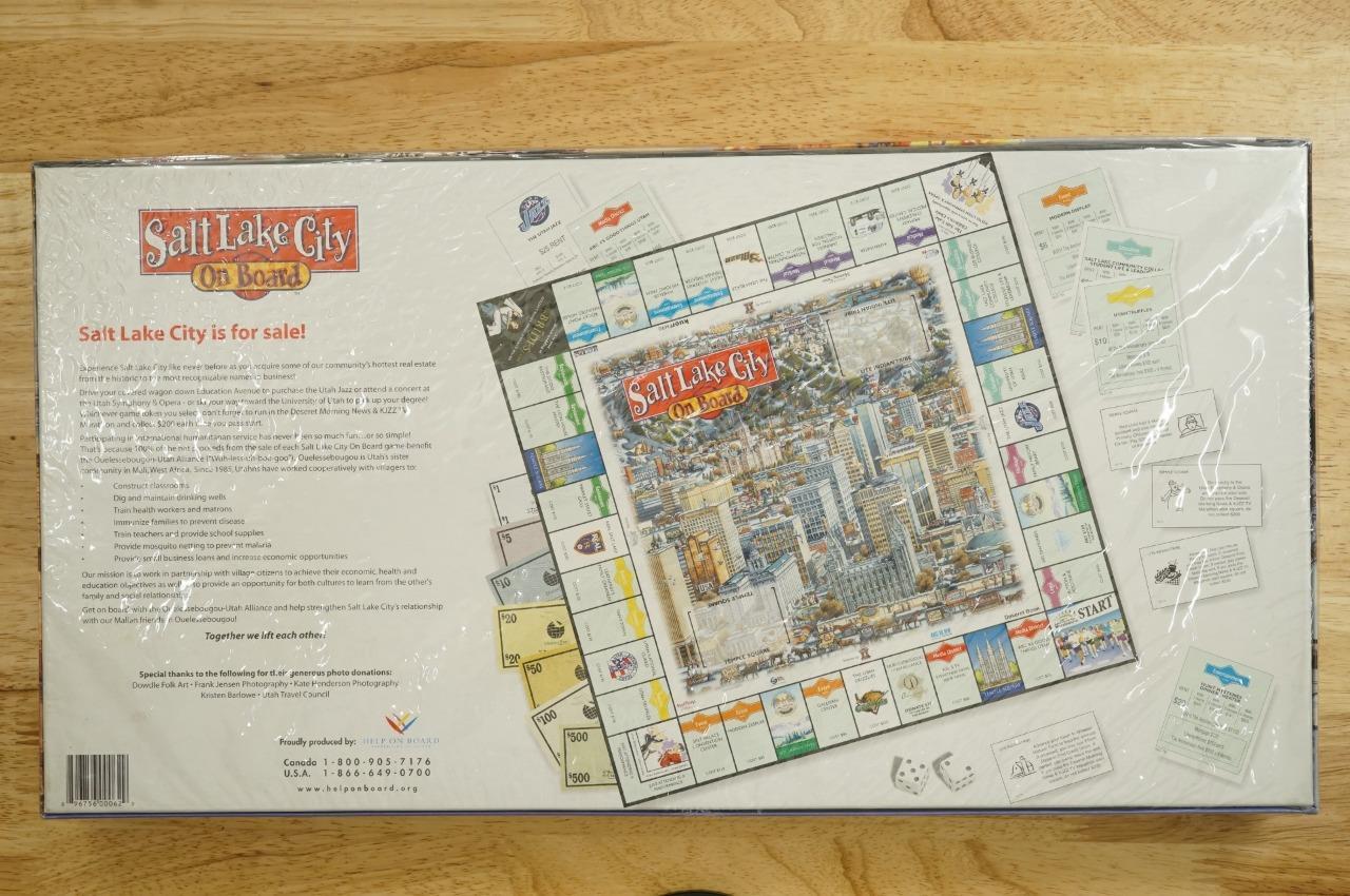 NEW Salt Lake City Help On Board Game Real Estate Trading Africa Fundraiser