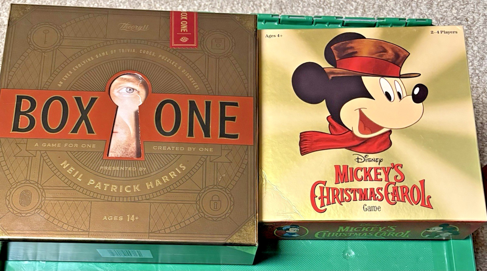 NEIL PATRICK BOX 1 GAME & MICKEY’S CHRISTMAS CAROL GAME